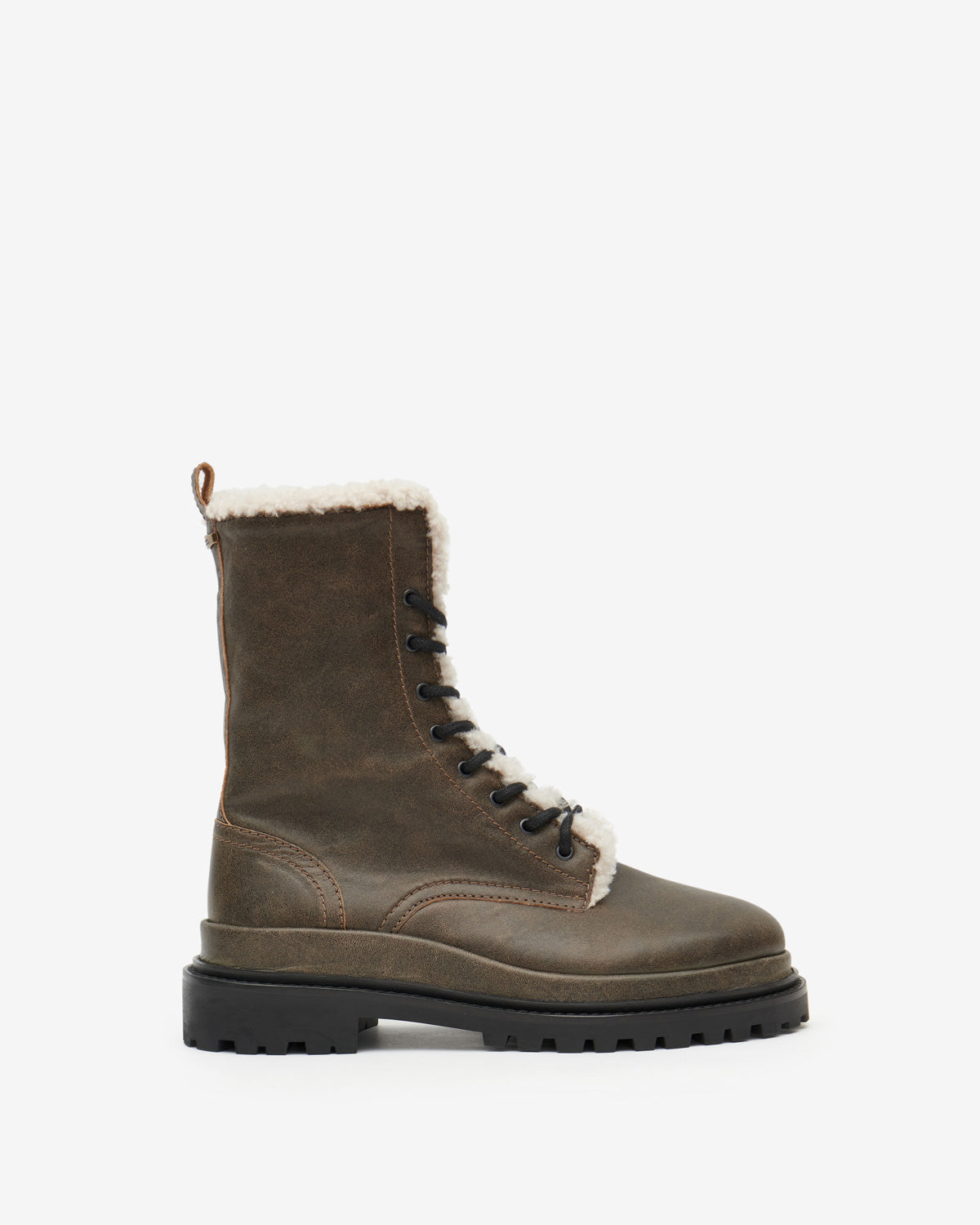 Botas ghiso de cuero suave forradas - Vintage brown - Woman - 1
