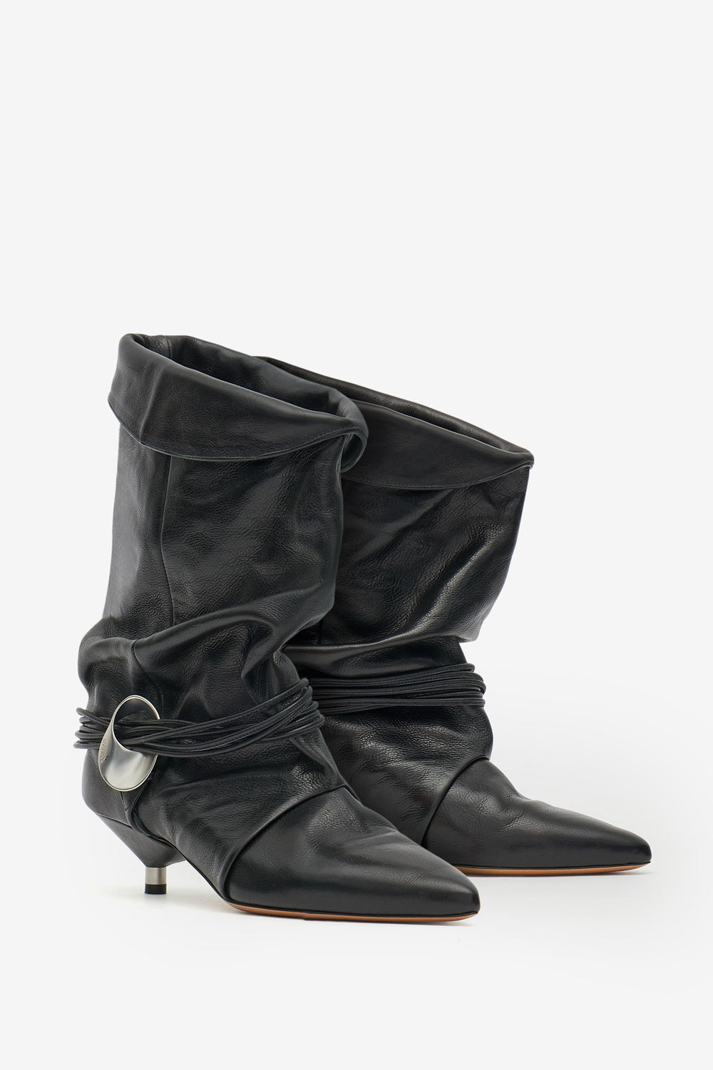 Boots edrika drapées à bijoux - Noir - Woman - 3