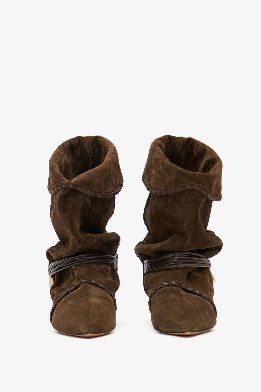 Edrika draped boots with jewels - Bronze - Woman - 4