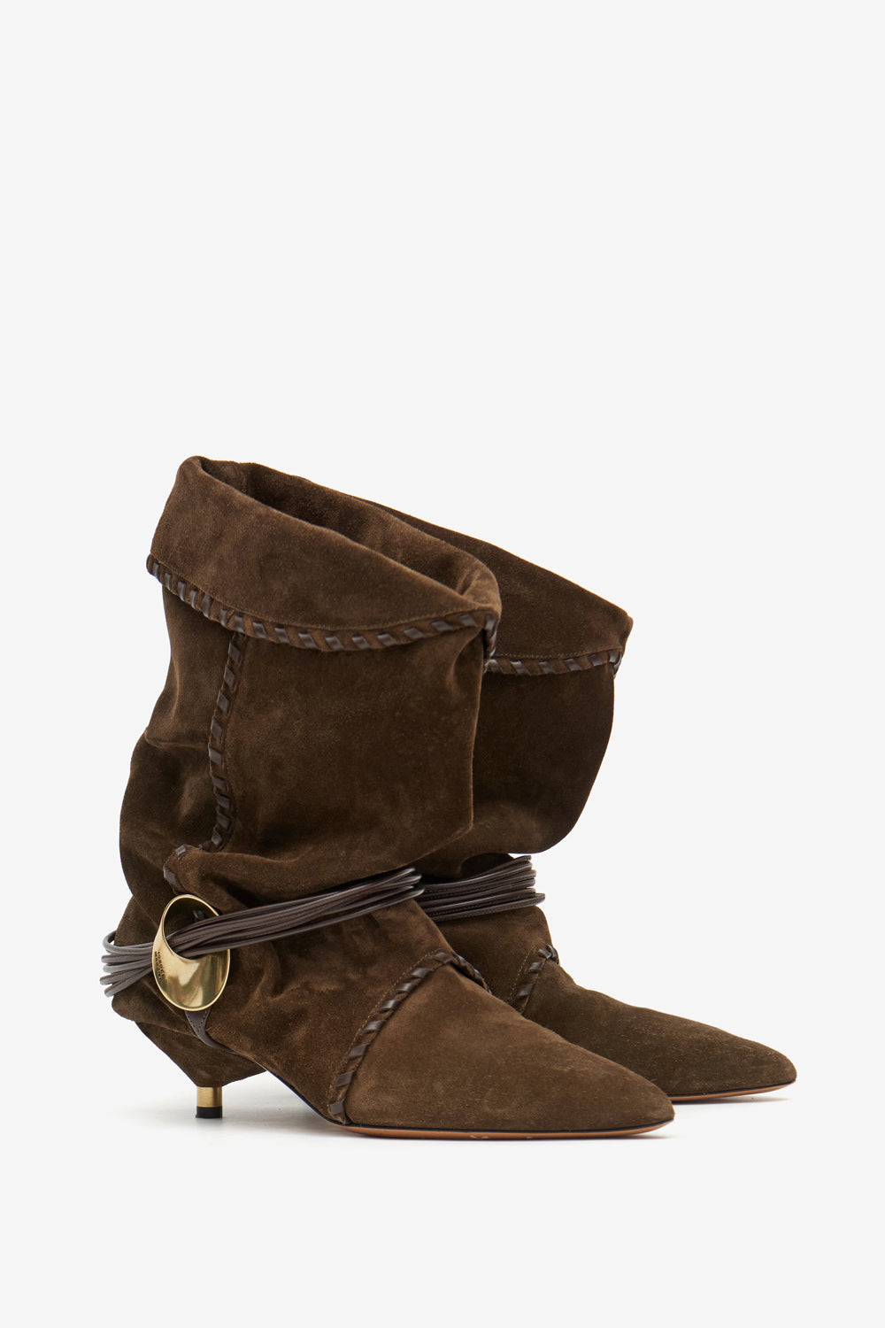 Edrika draped boots with jewels - Bronze - Woman - 3