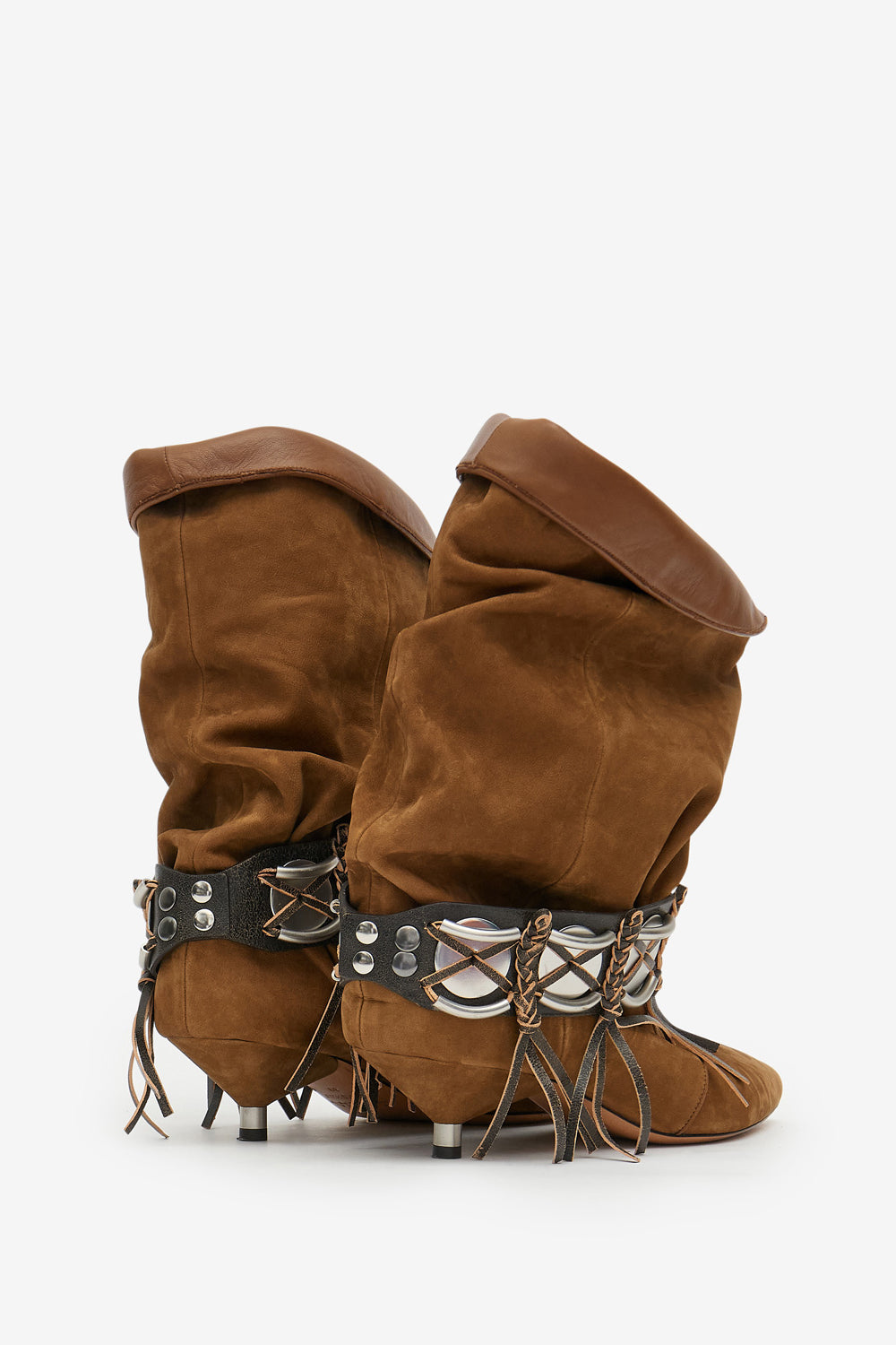 Edrik gaucho draped boots with jewels - Light bronze - Woman - 2