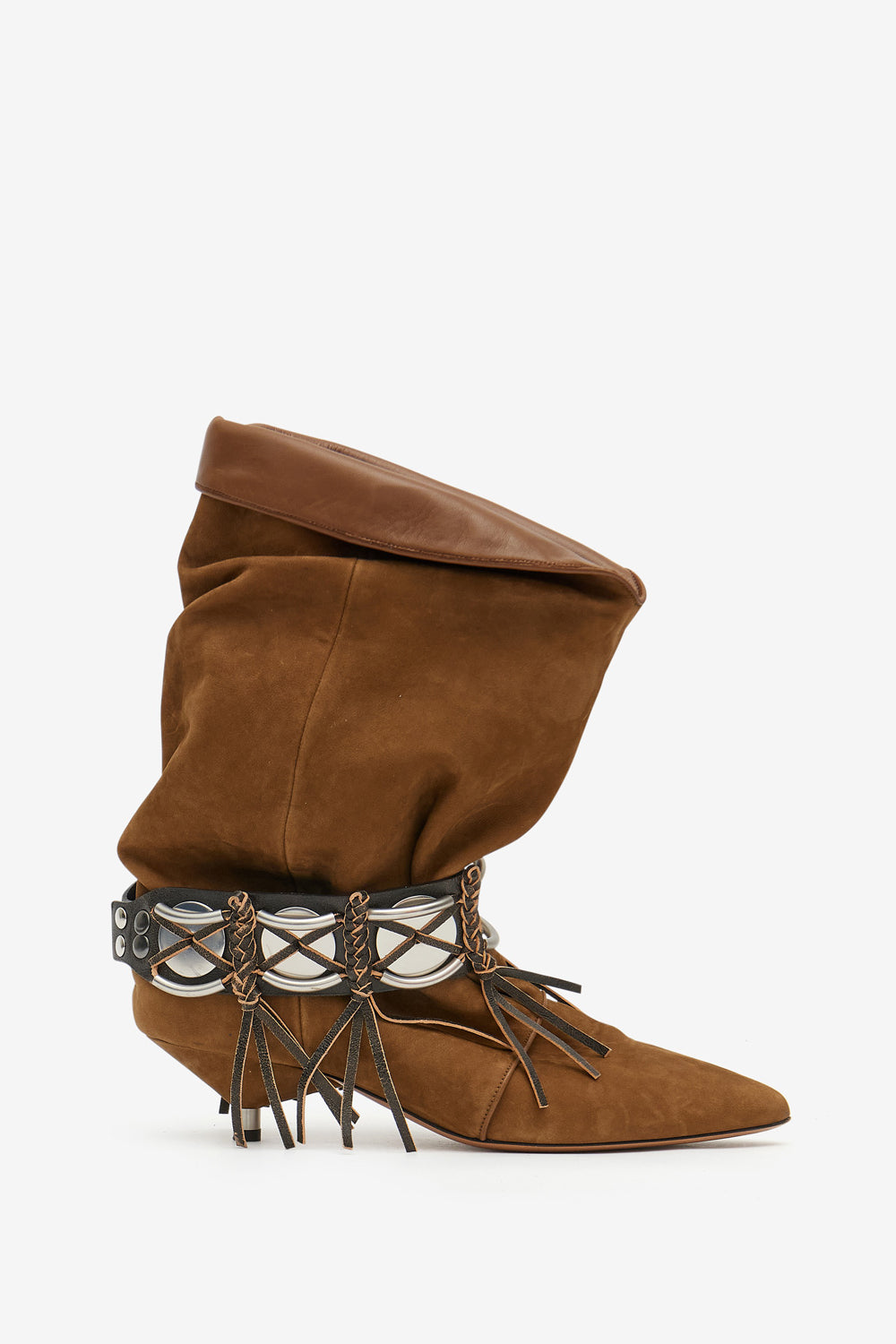 Edrik gaucho draped boots with jewels - Light bronze - Woman - 1