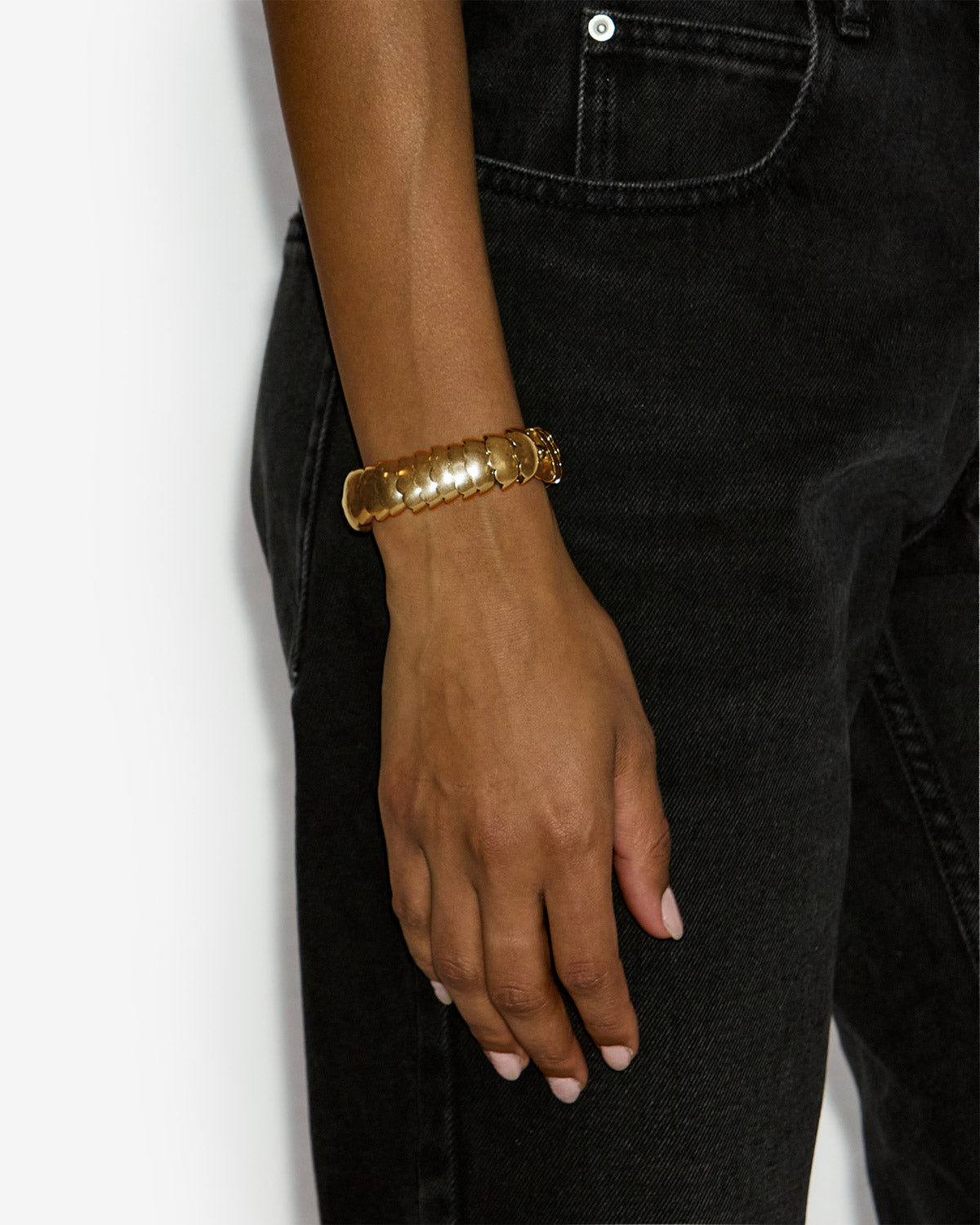 Elie stretch bracelet in gold-finish brass - Gold - Woman - 2