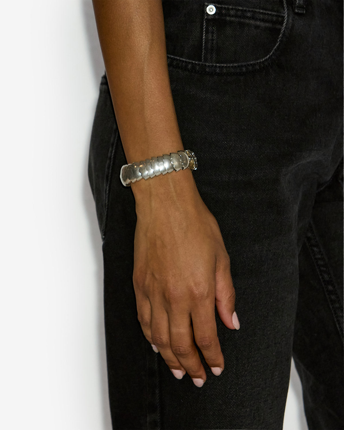 Elie stretch bracelet in silver-finish brass - Silver - Man - 2