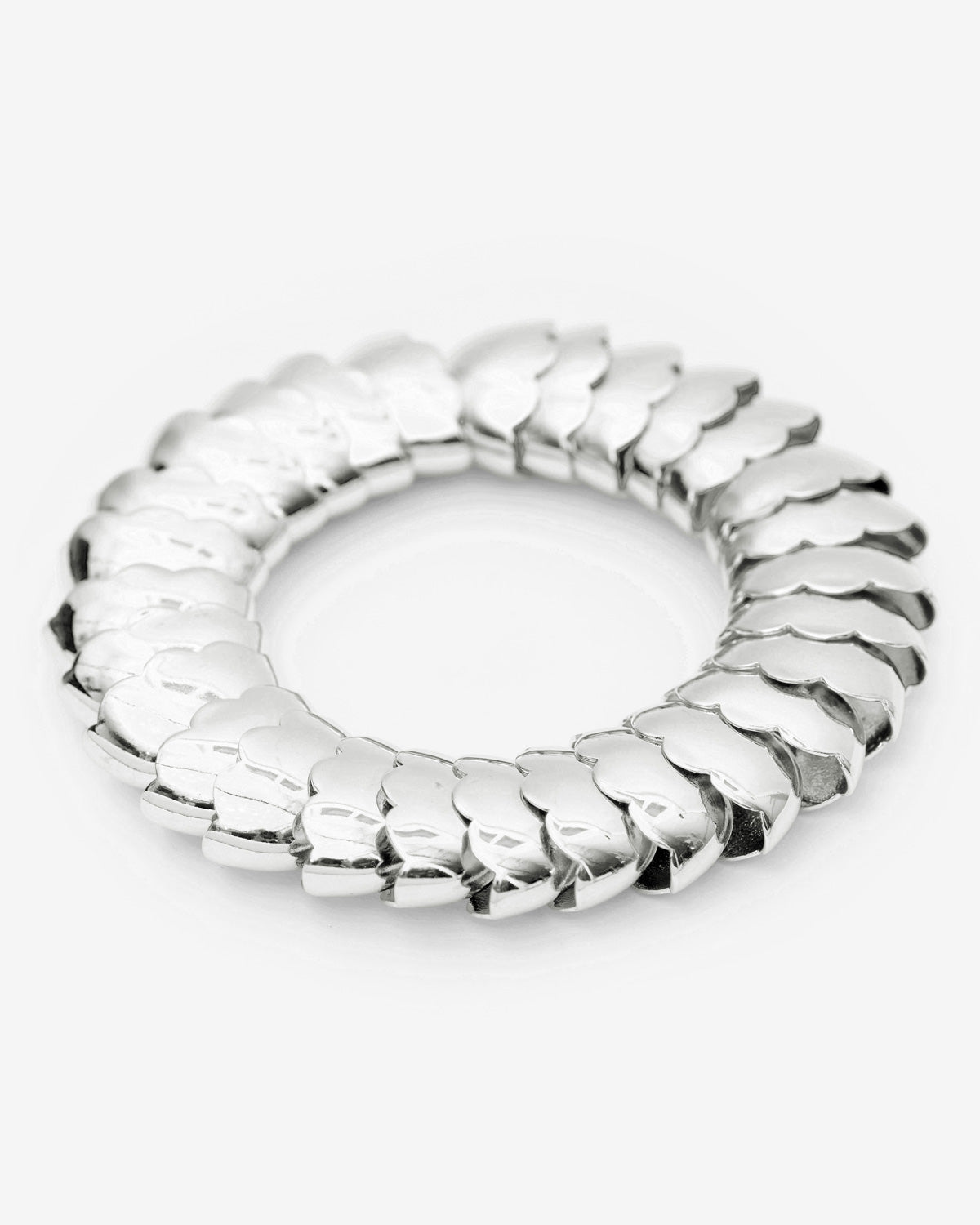 Elie stretch bracelet in silver-finish brass - Silver - Man - 3