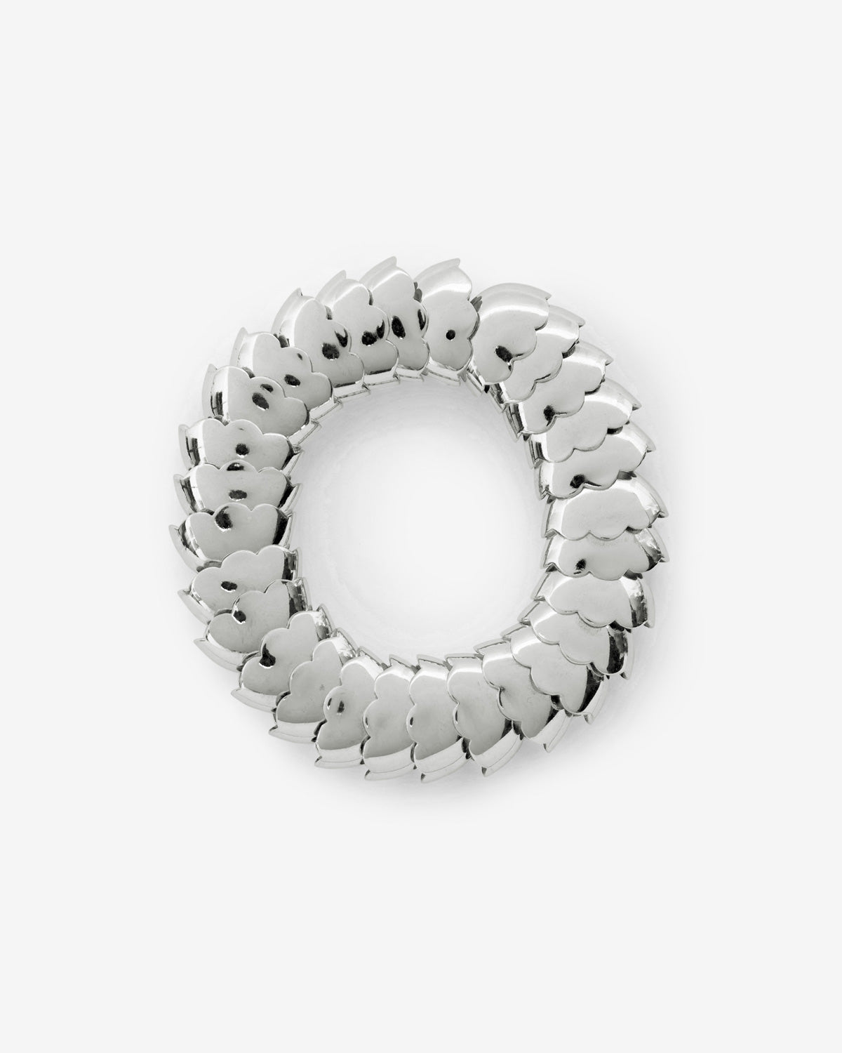 Elie stretch bracelet in silver-finish brass - Silver - Man - 1