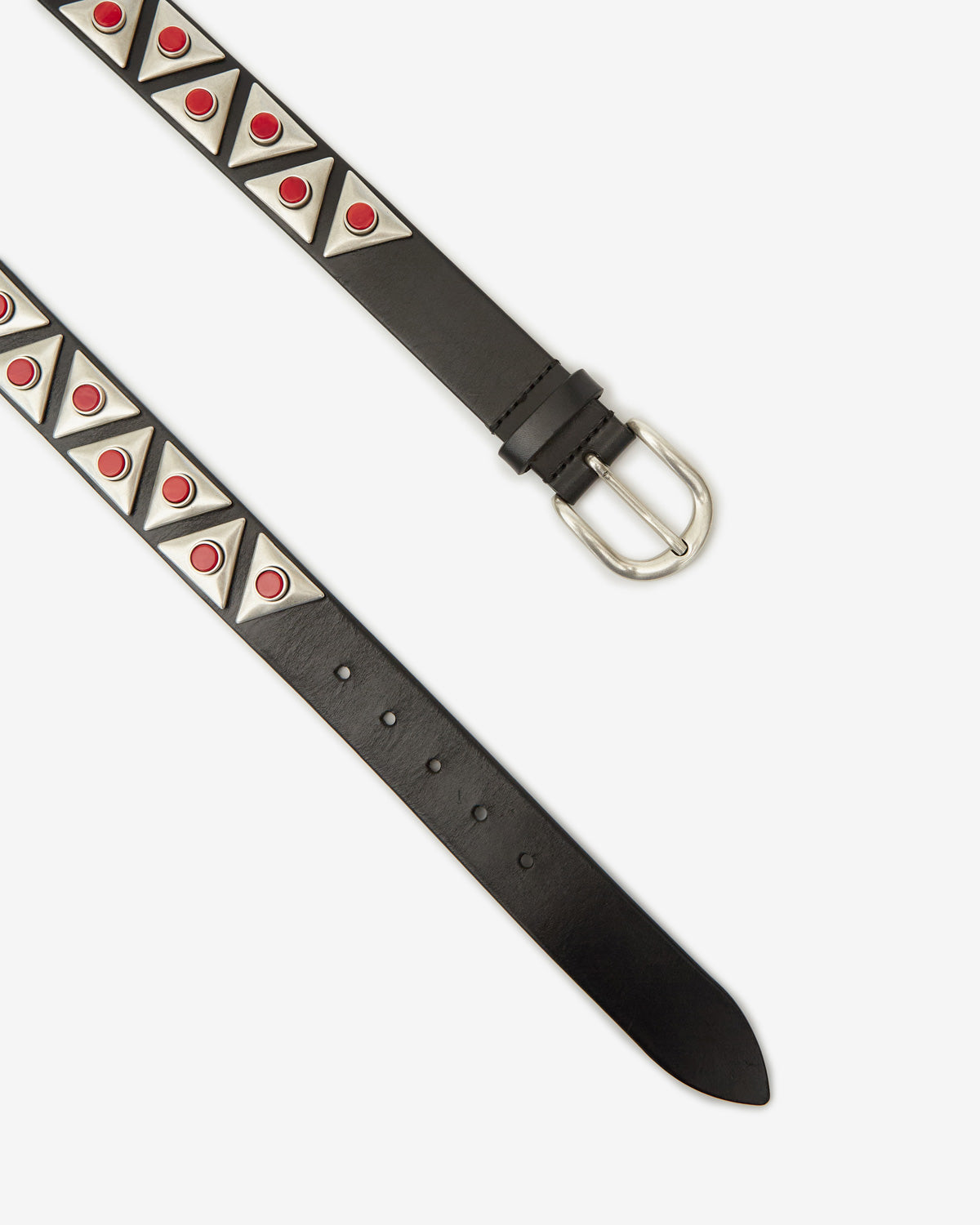 Veliana embellished leather belt - Henna-silver - Woman - 3