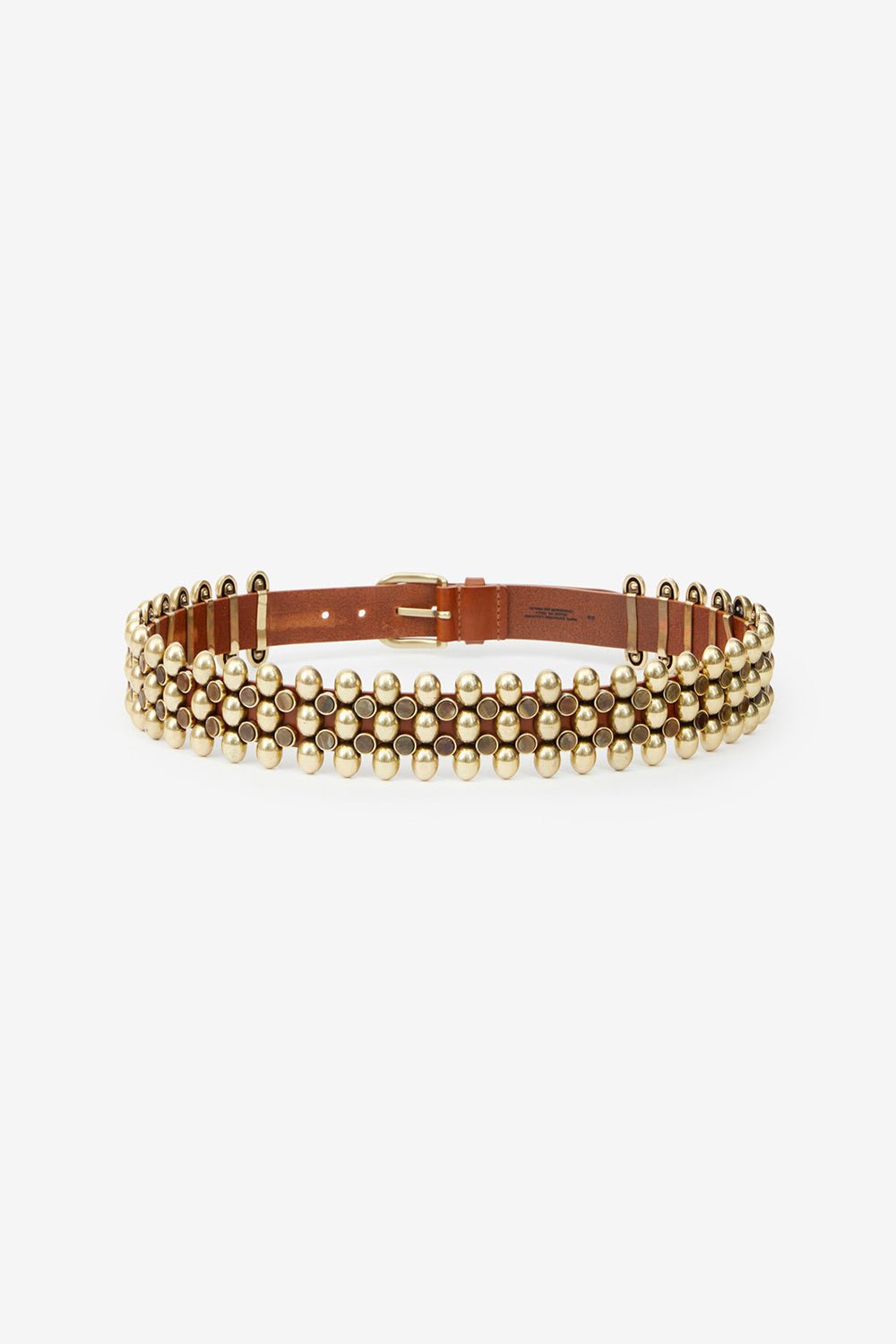 Varana leather and metal belt - Khaki - Woman - 2