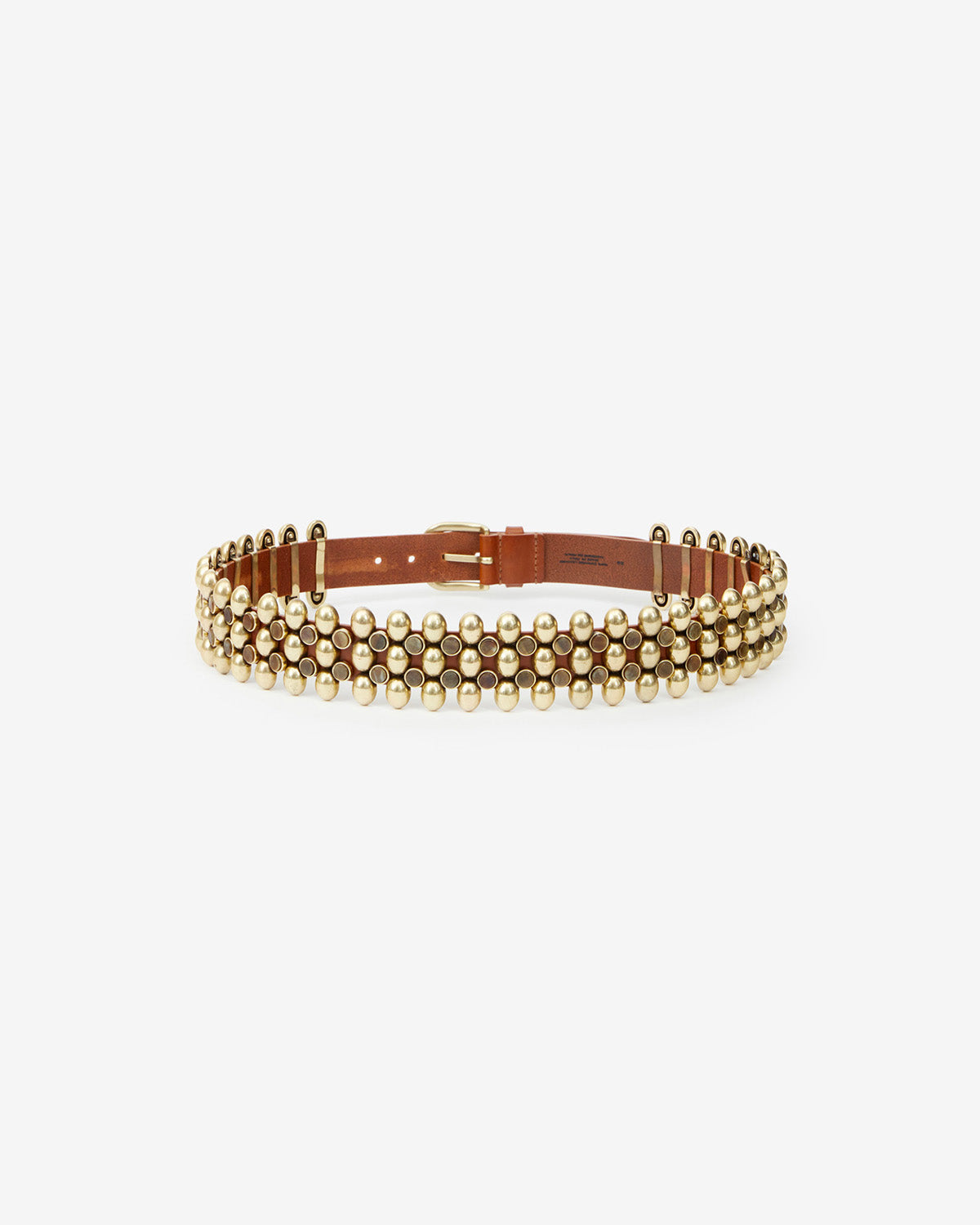 Varana leather and metal belt - Khaki - Woman - 2