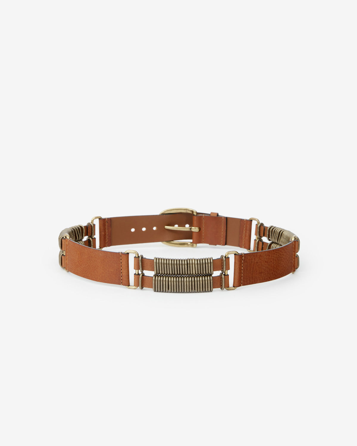 Lada leather and metal belt - Cognac - Woman - 2