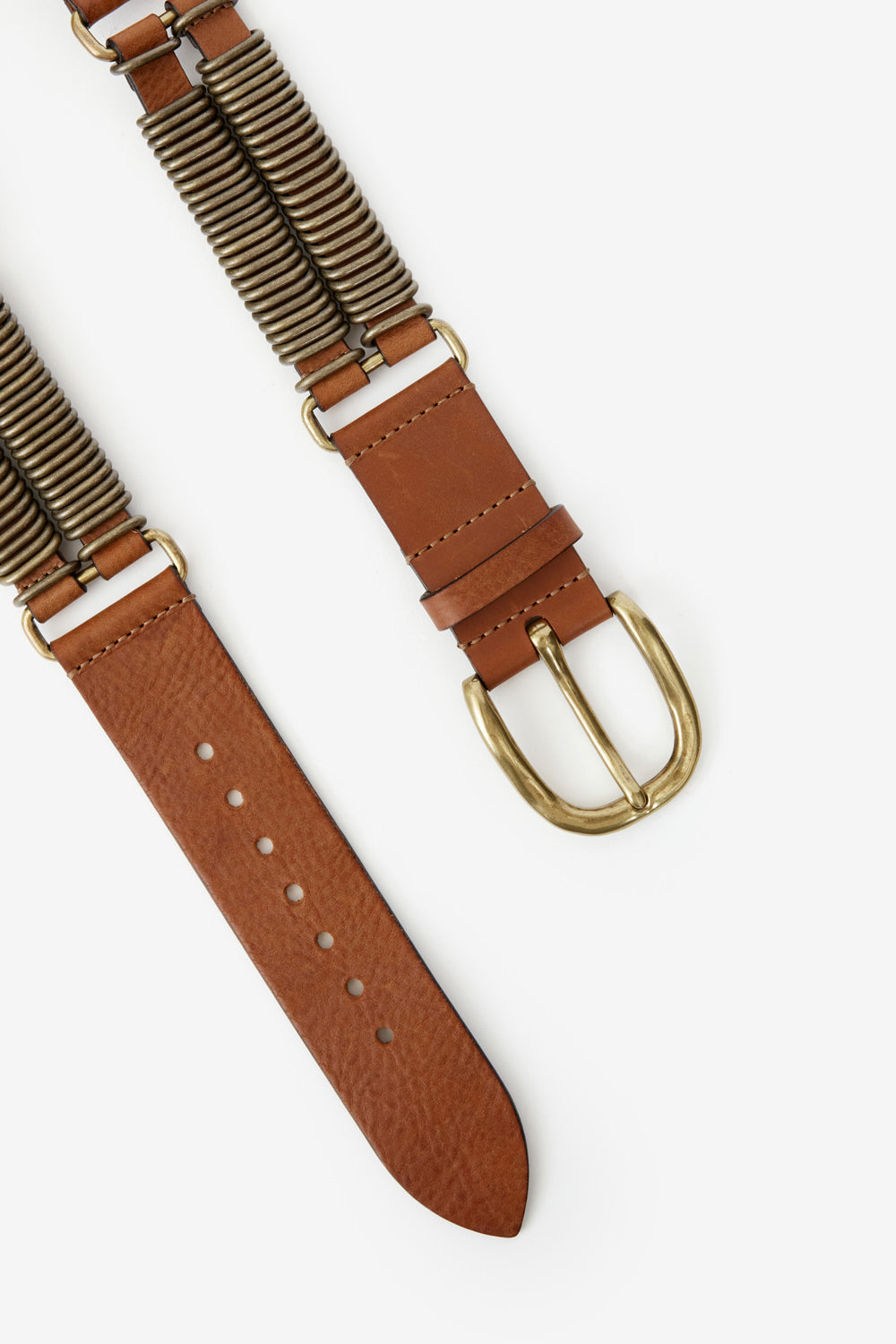 Lada leather and metal belt - Cognac - Woman - 3