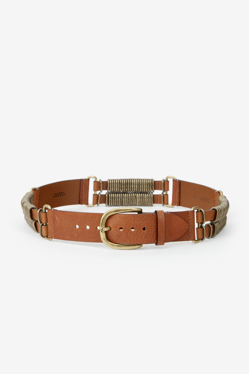Lada leather and metal belt - Cognac - Woman - 1