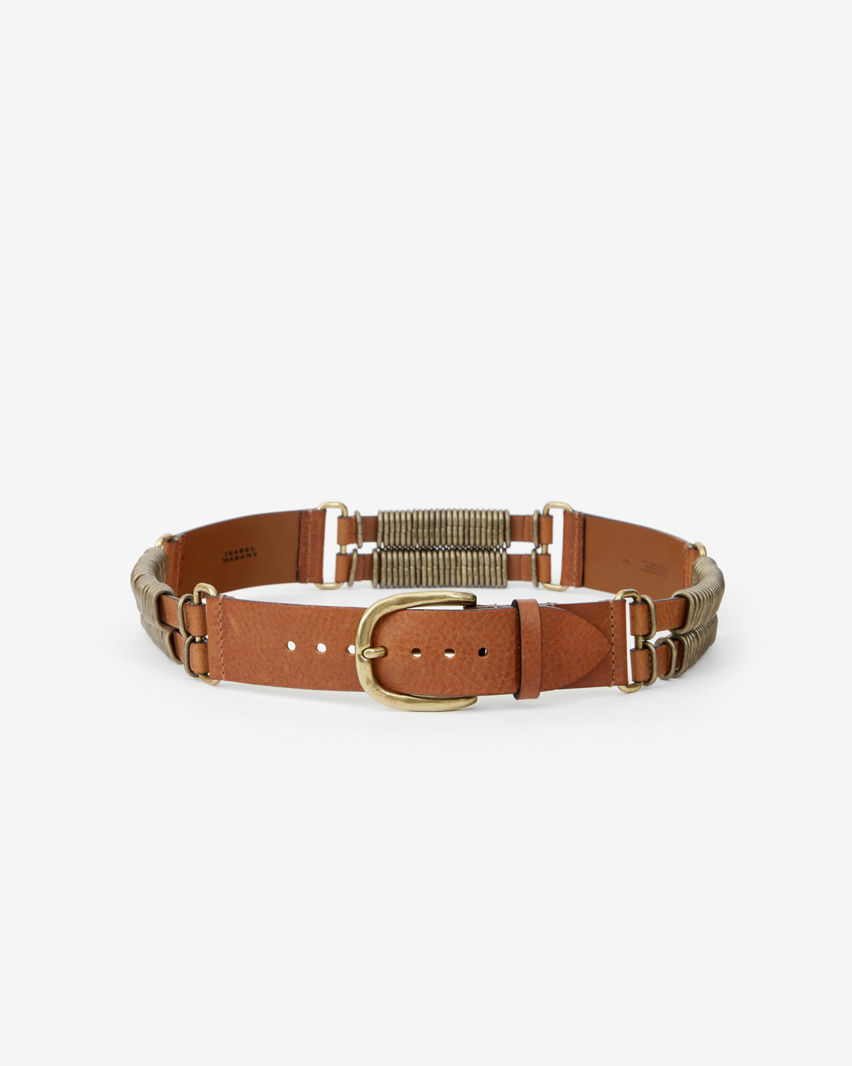 Lada leather and metal belt - Cognac - Woman - 1
