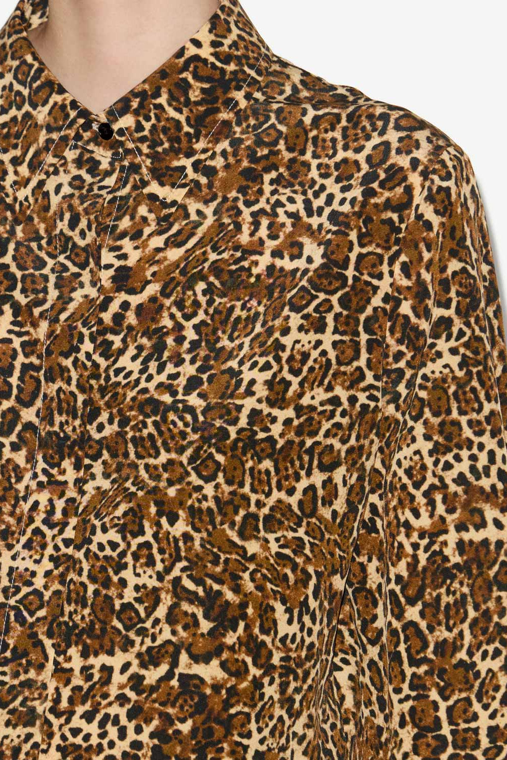 테이사(teysa) 프린트 실크 플루이드 셔츠 - Leopard - Woman - 2