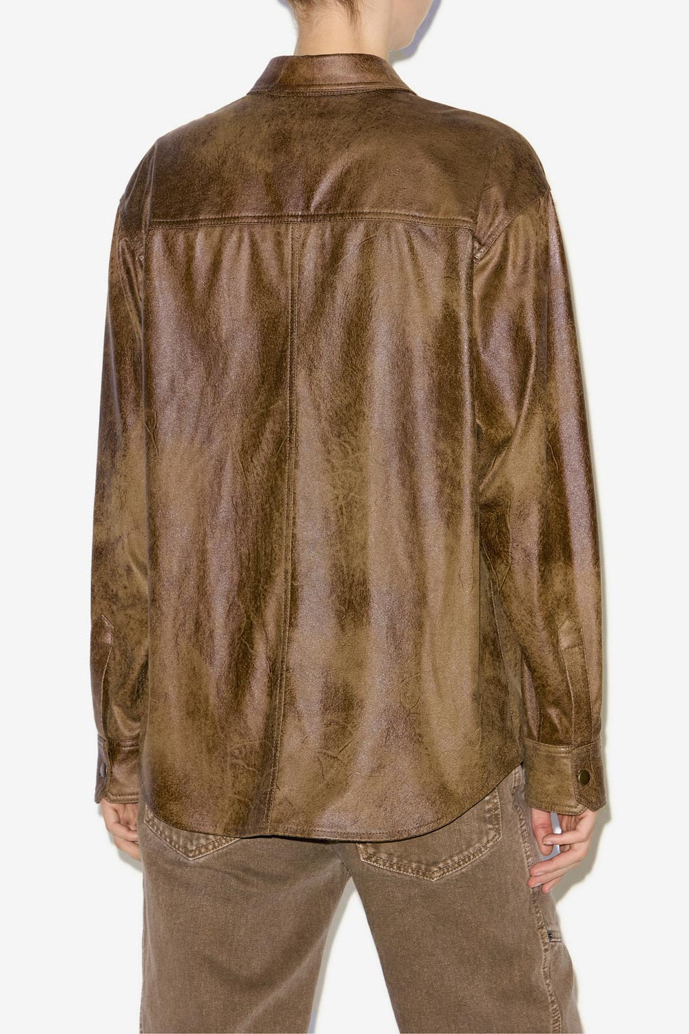 가비엘라(gabiela) 인조 스웨이드 셔츠 - 청동 - Woman - 4