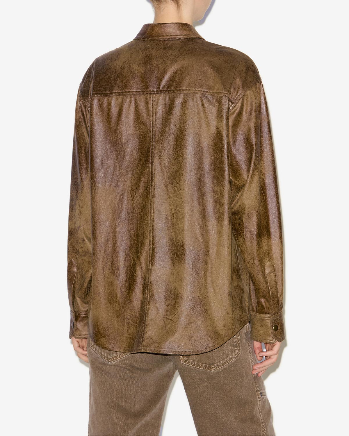 Gabiela faux suede shirt - Bronze - Woman - 4