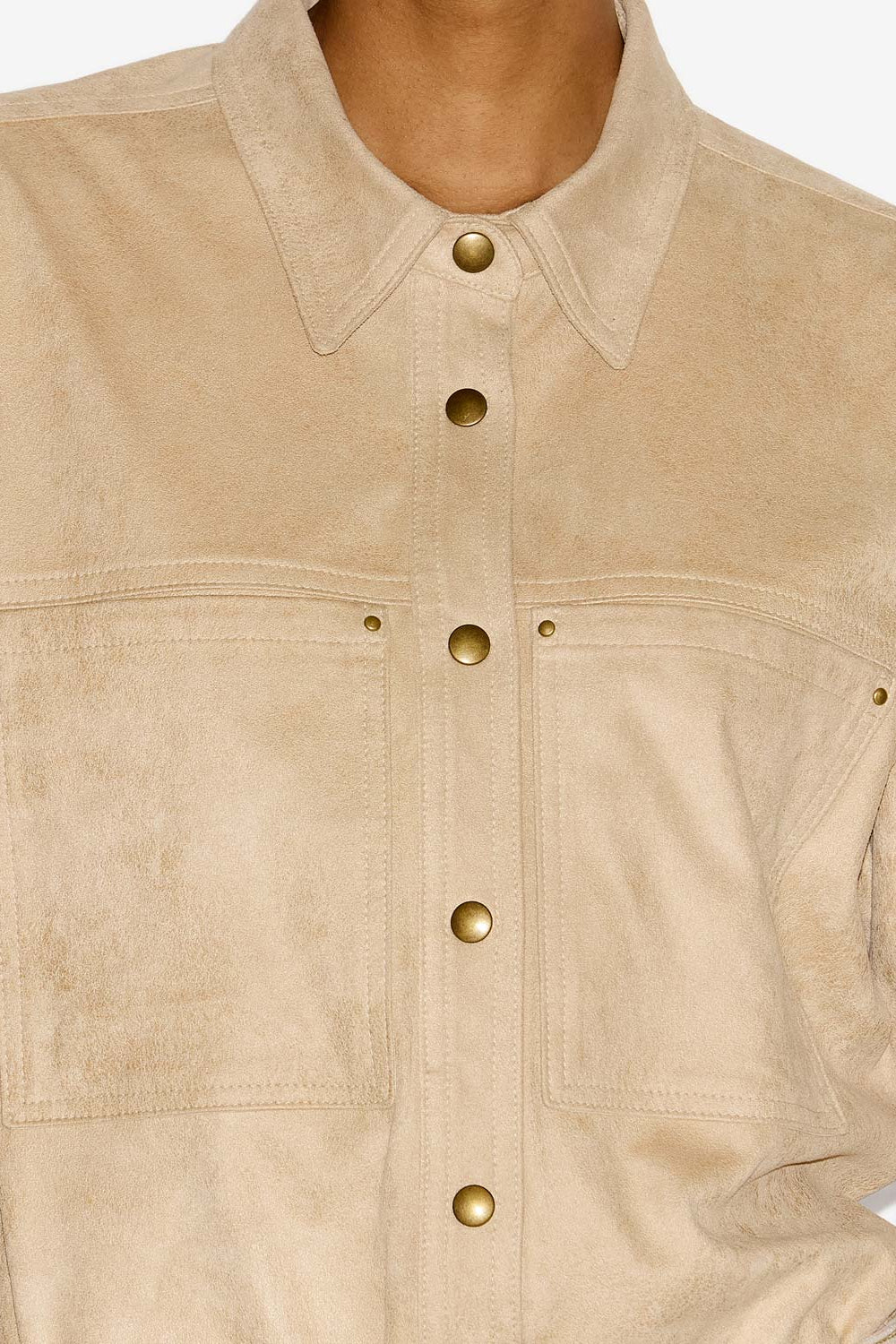 가비엘라(gabiela) 인조 스웨이드 셔츠 - Light beige - Woman - 3