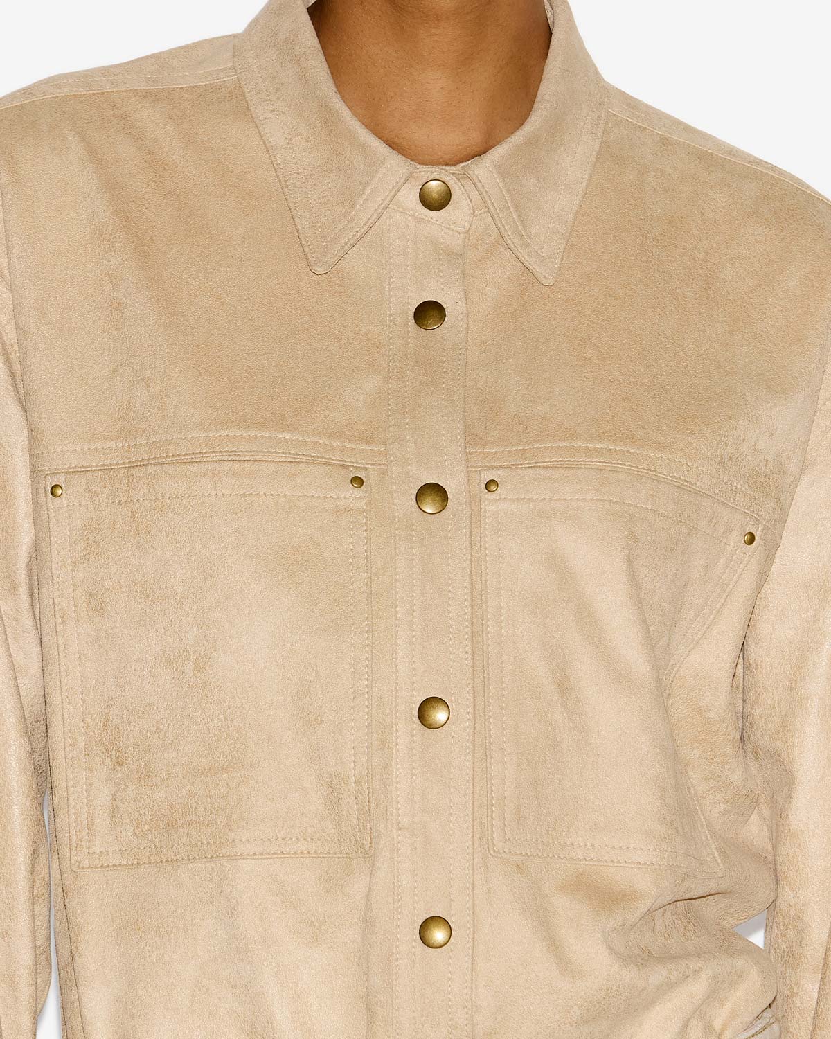 Camisa gabiela de ante sintético - Light beige - Woman - 2