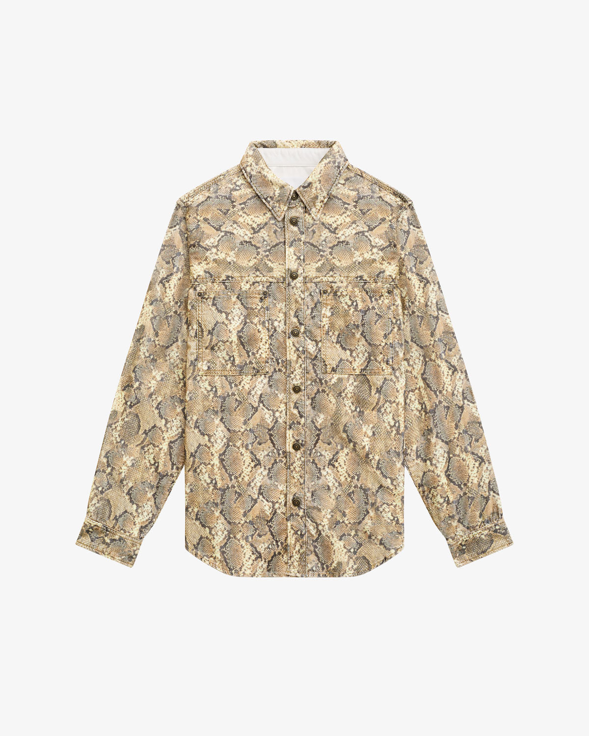 Chemise victor en velours côtelé imprimé  - Sable - Man - 5