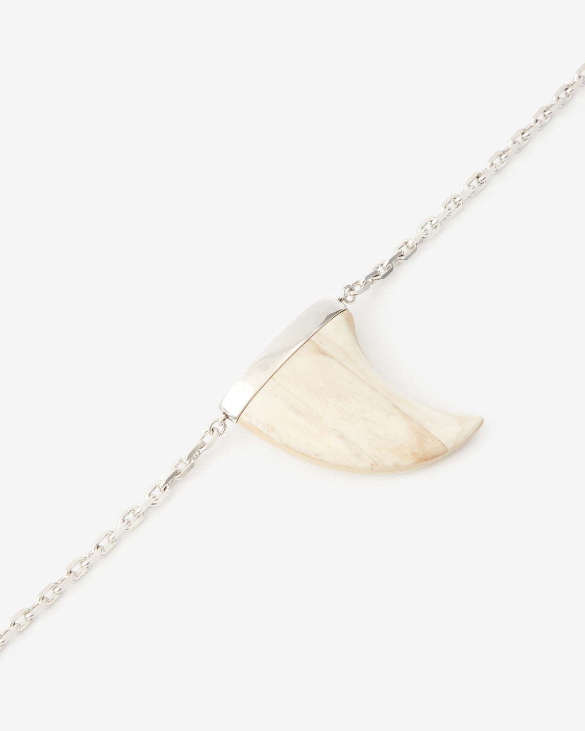 Ellen bone pendant necklace - Ecru-silver - Woman - 3