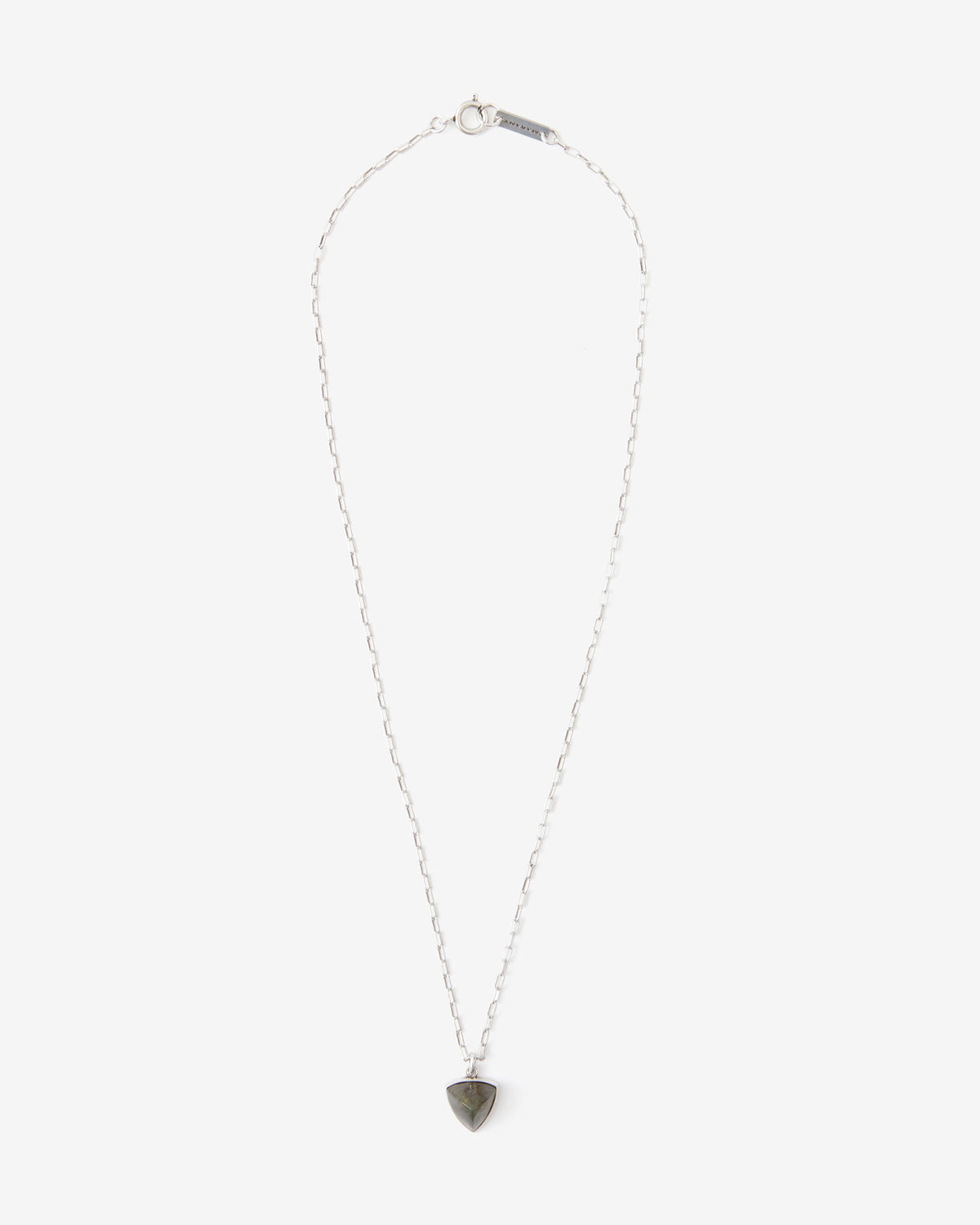 Collar con colgante de piedra cheerful man - Khaki-silver - Man - 1