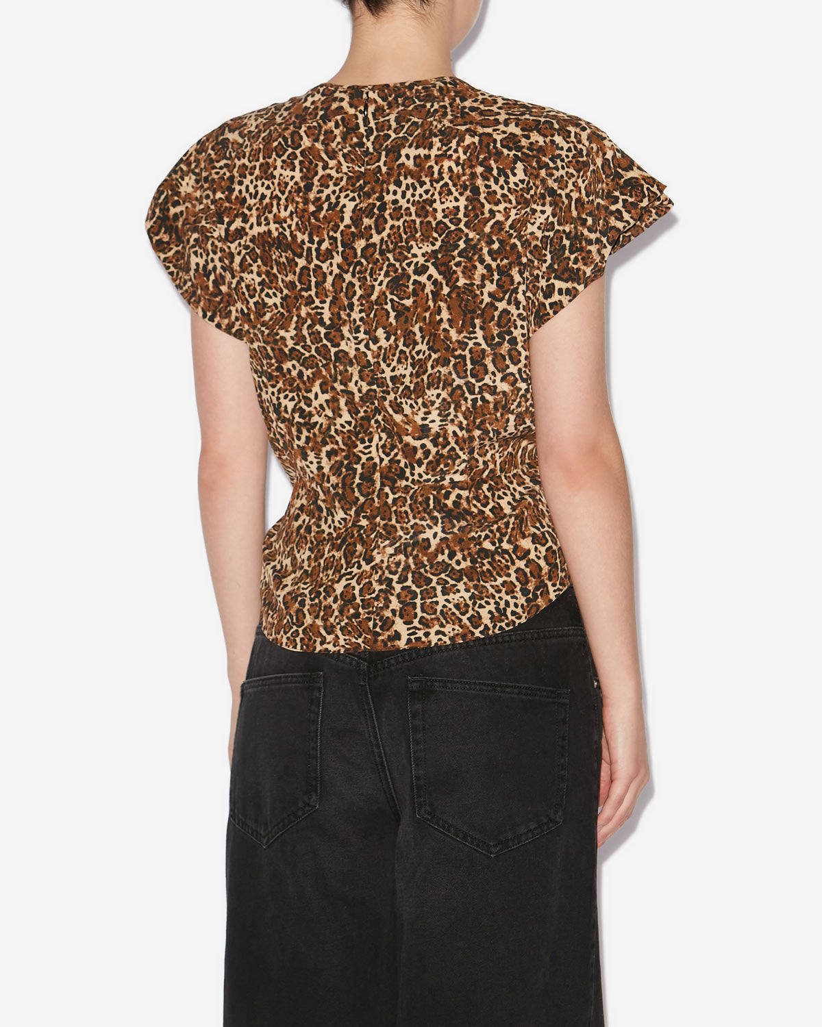 Top tullya aus bedruckter seide - Leopard - Woman - 4
