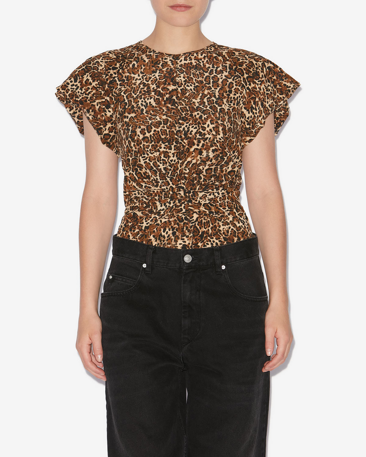 Top tullya aus bedruckter seide - Leopard - Woman - 3