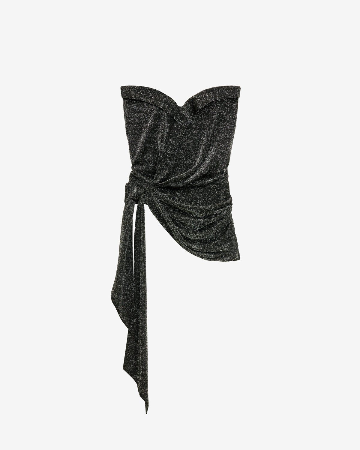 Celini draped bustier top - Black and silver - Woman - 5