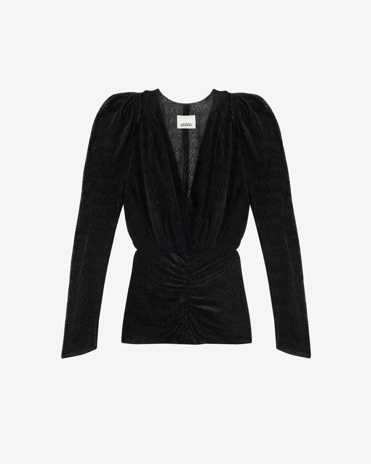 Marlin blouse in burnout velvet - Black - Woman - 5
