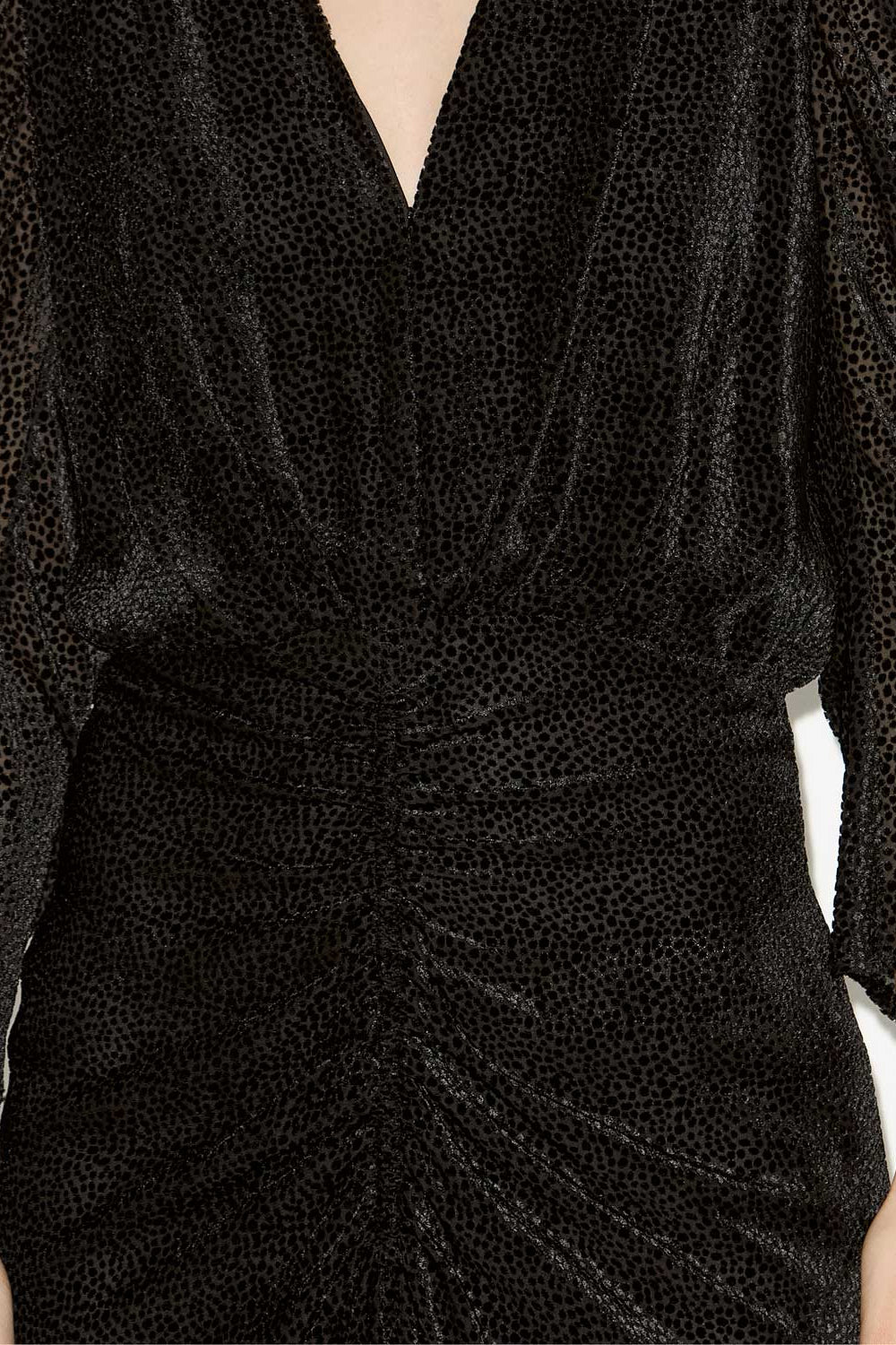 말린(marlin) 번아웃 벨벳 블라우스 - 검은색 - Woman - 3