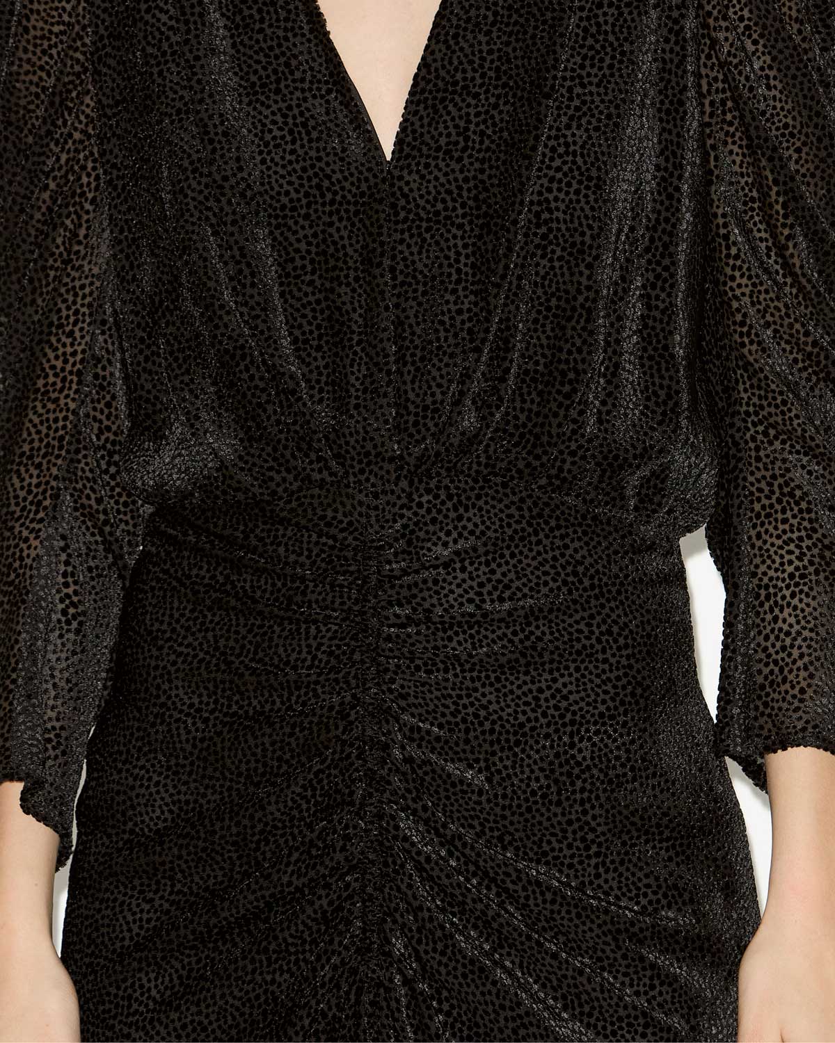 Marlin blouse in burnout velvet - Black - Woman - 2