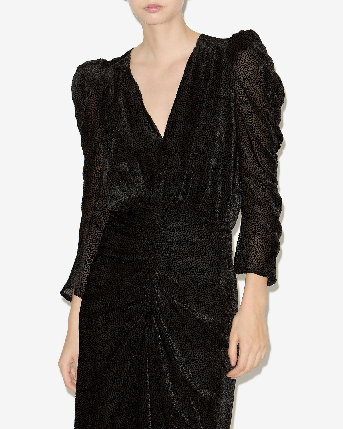 Marlin blouse in burnout velvet - Black - Woman - 3