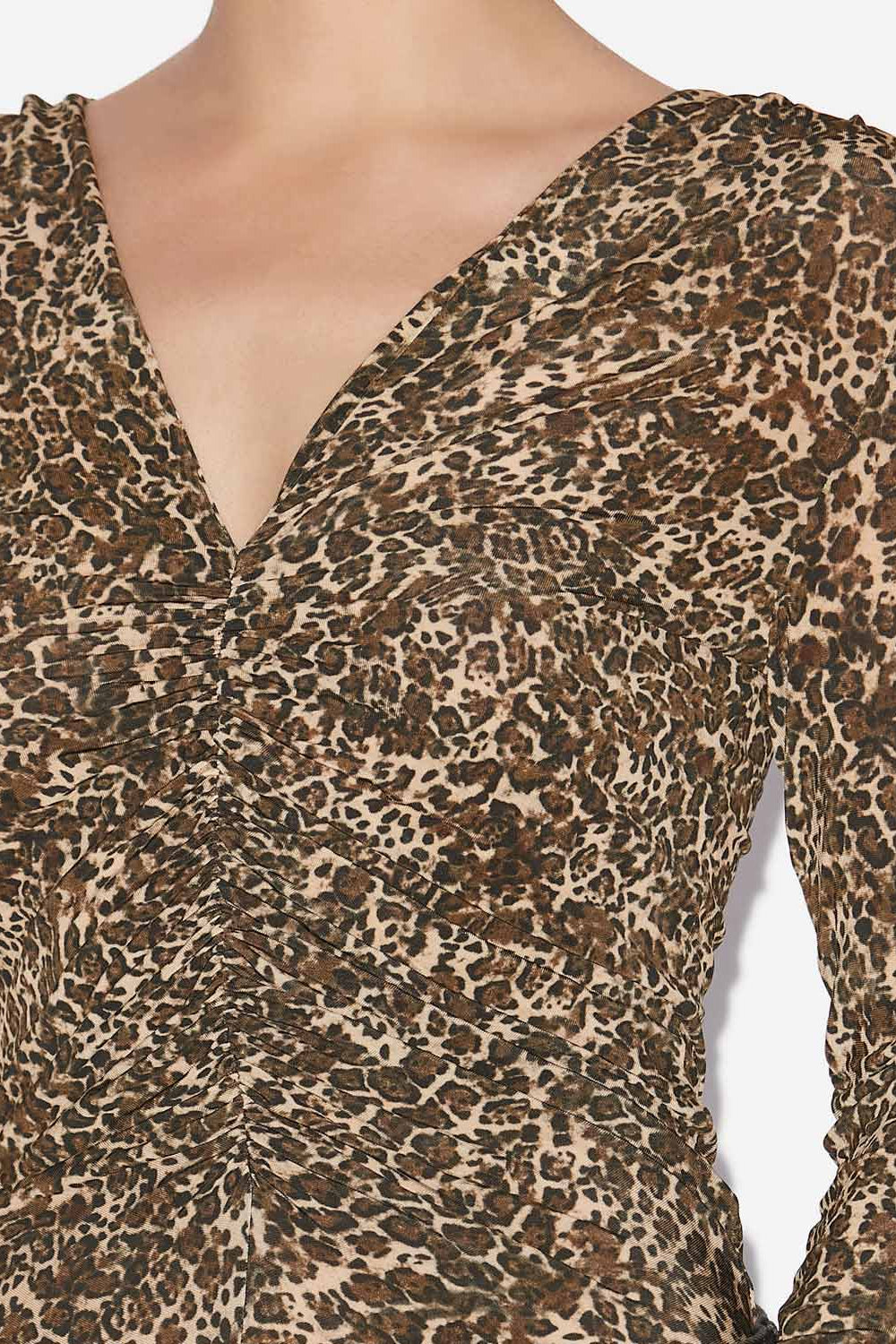 제니퍼(jenifer) 드레이프 긴소매 탑 - 갈색 - Woman - 3