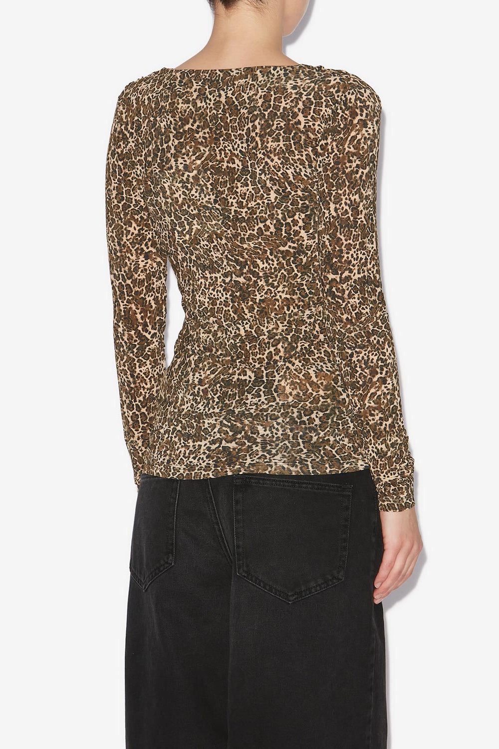 제니퍼(jenifer) 드레이프 긴소매 탑 - 갈색 - Woman - 5