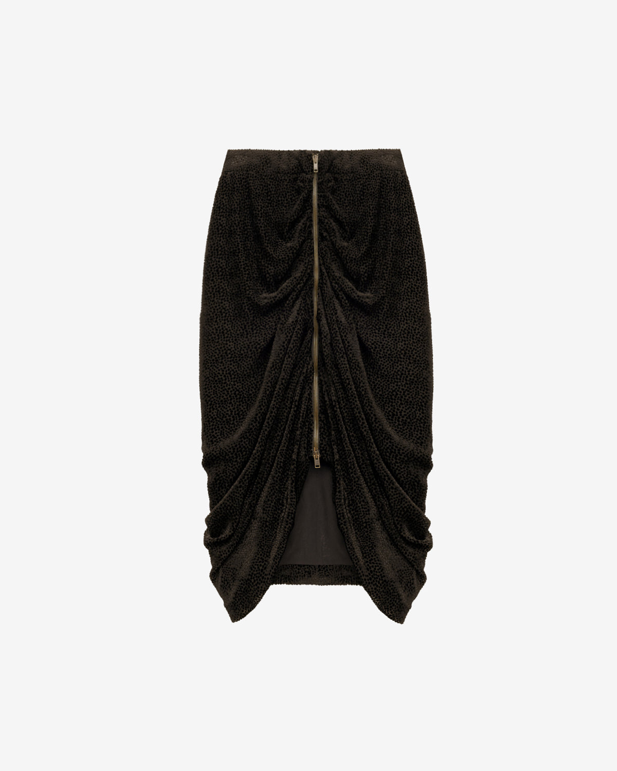 Caelia draped velvet skirt - Black - Woman - 5