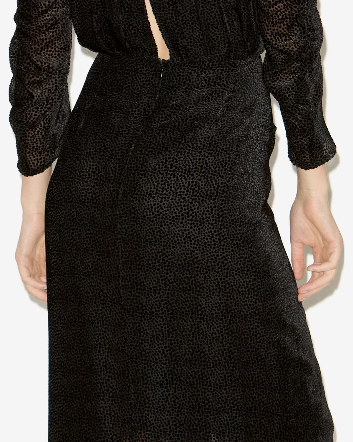 Caelia draped velvet skirt - Black - Woman - 2