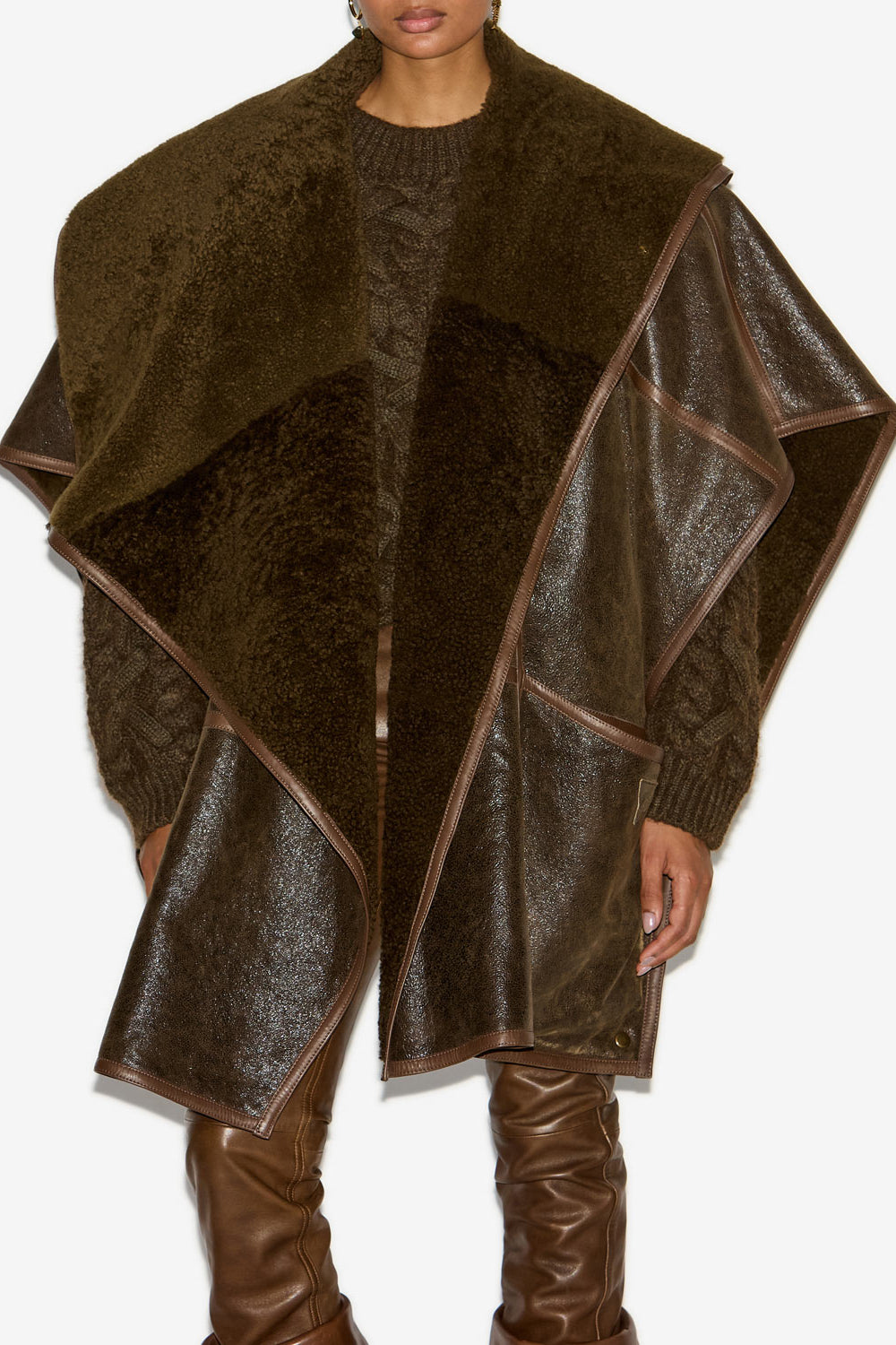 아잘리(azali) 시어링 케이프 - 청동 - Woman - 4