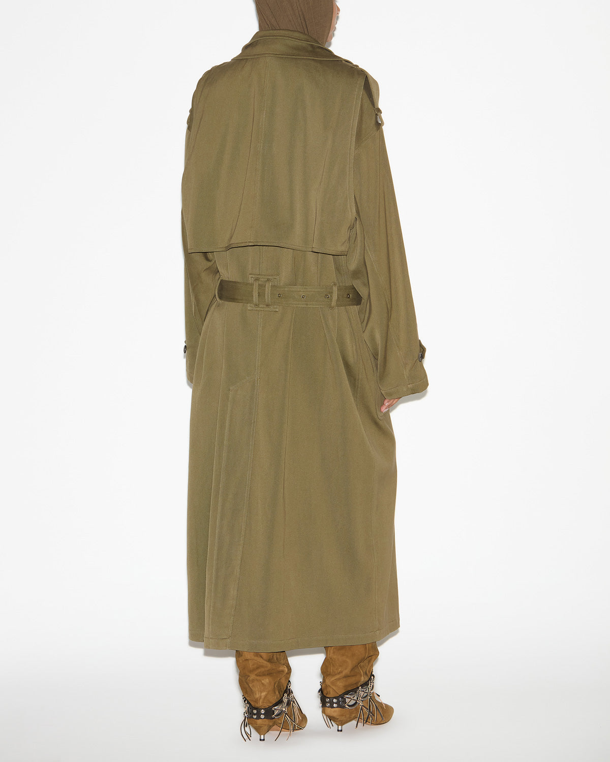 Jaida long cotton trench coat - Bronze - Woman - 3