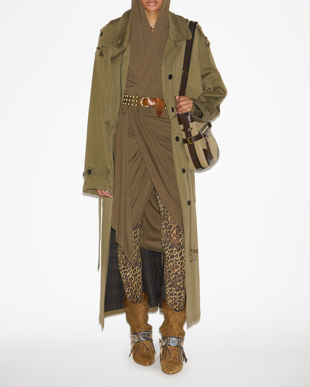 Jaida long cotton trench coat - Bronze - Woman - 1