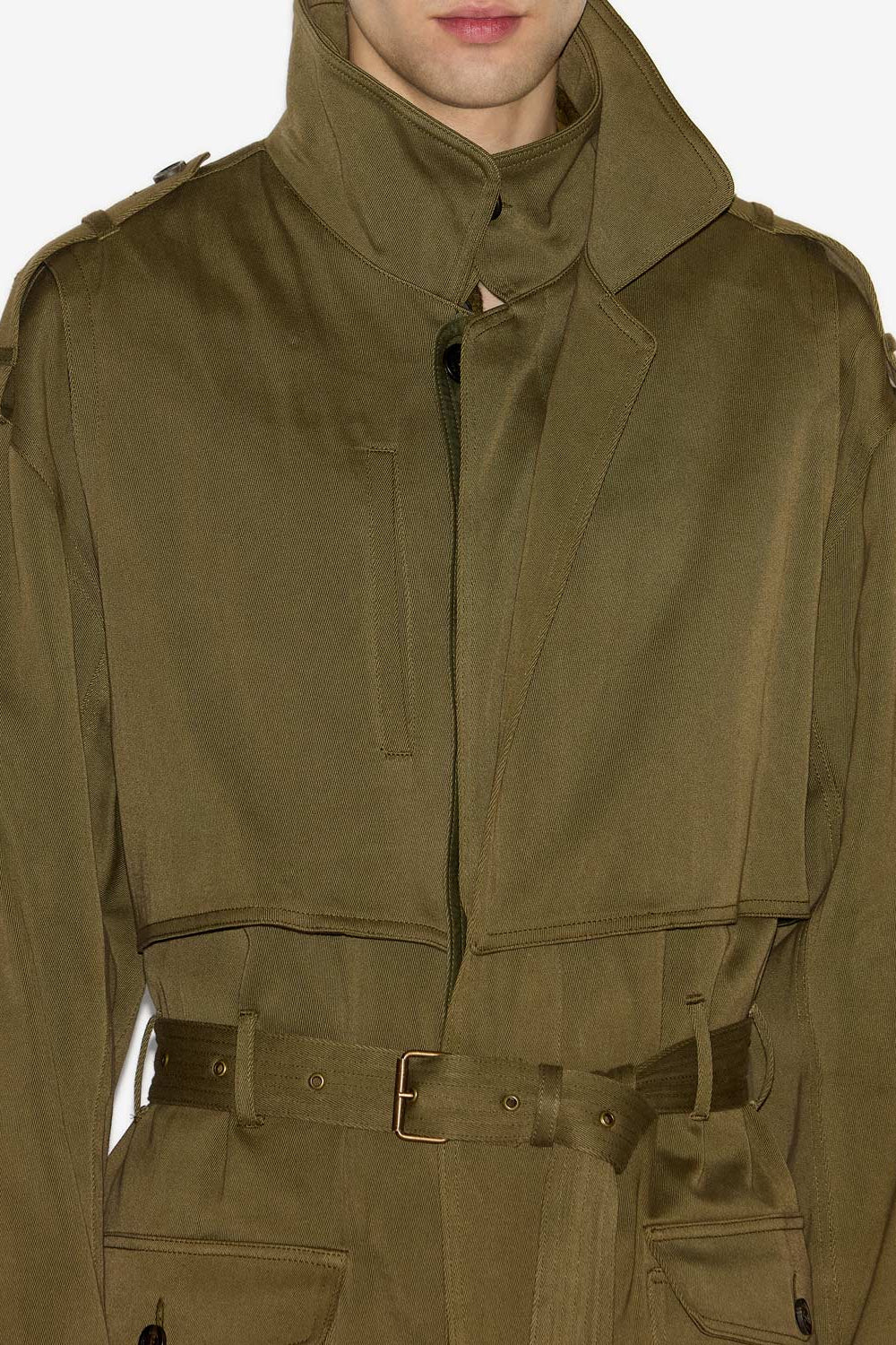 Abrigo gabardina largo tadao de algodón - Bronce - Man - 3