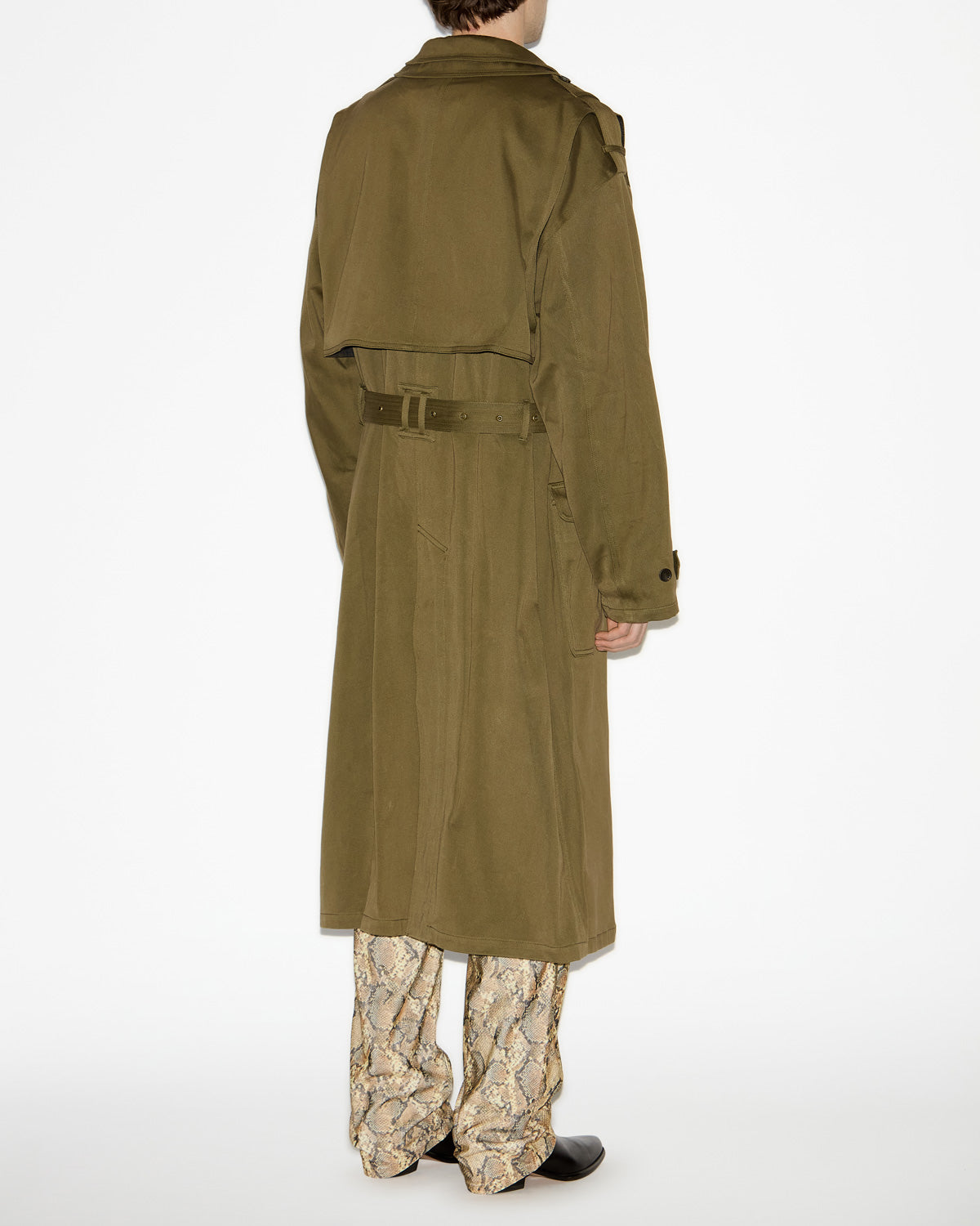 Tadao long cotton trench coat - Bronze - Man - 4