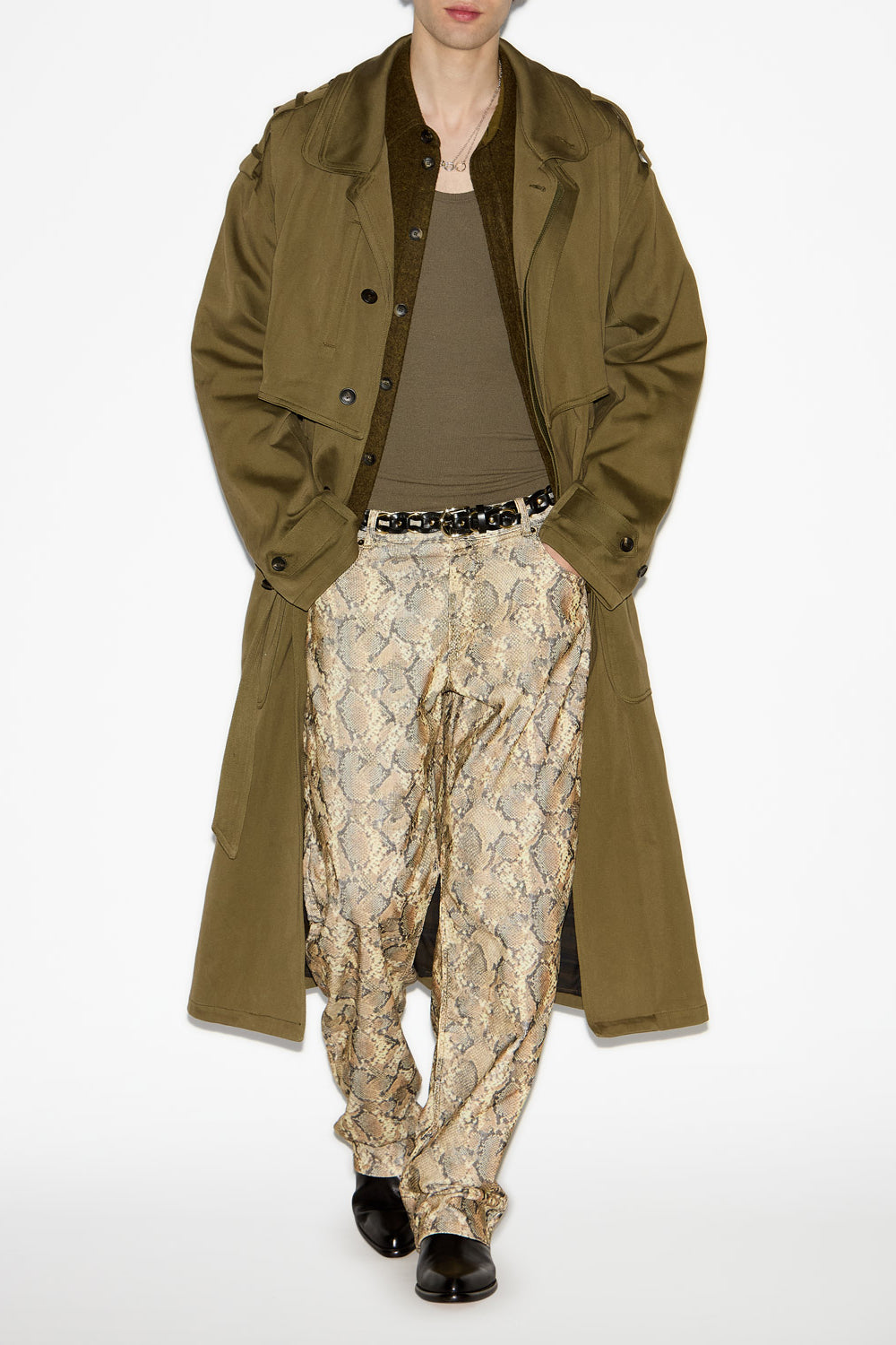 Abrigo gabardina largo tadao de algodón - Bronce - Man - 2