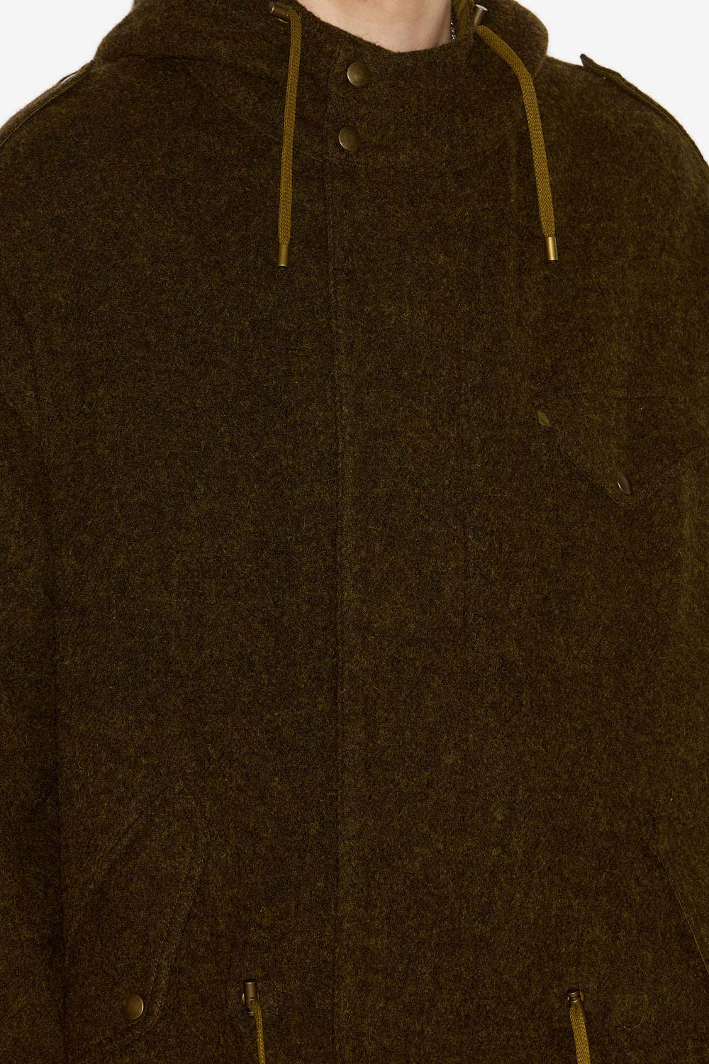 Abrigo de lana hervida sohen - Dark khaki - Man - 3