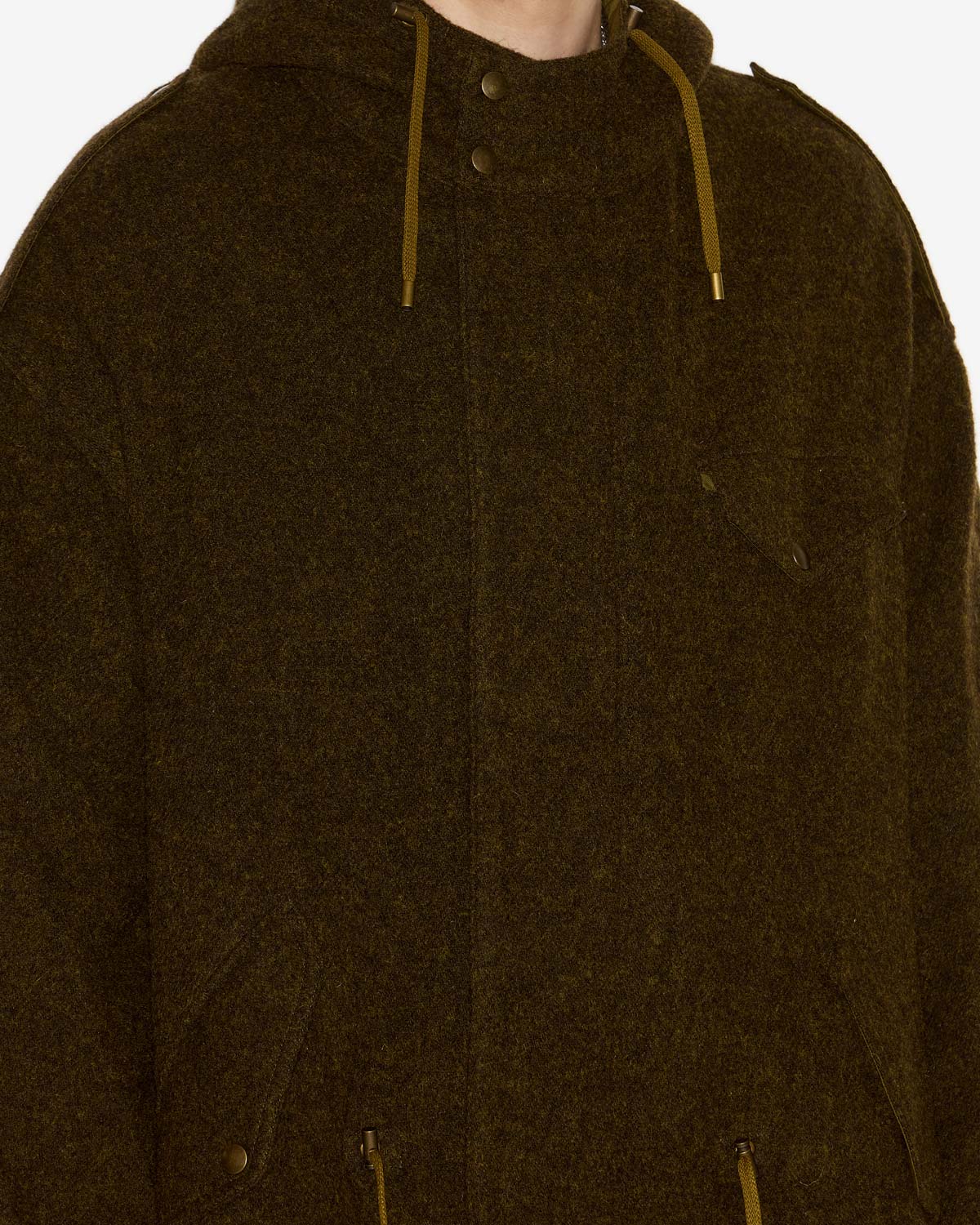 Abrigo de lana hervida sohen - Dark khaki - Man - 2