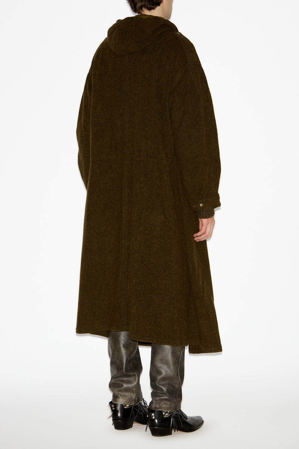 Abrigo de lana hervida sohen - Dark khaki - Man - 4