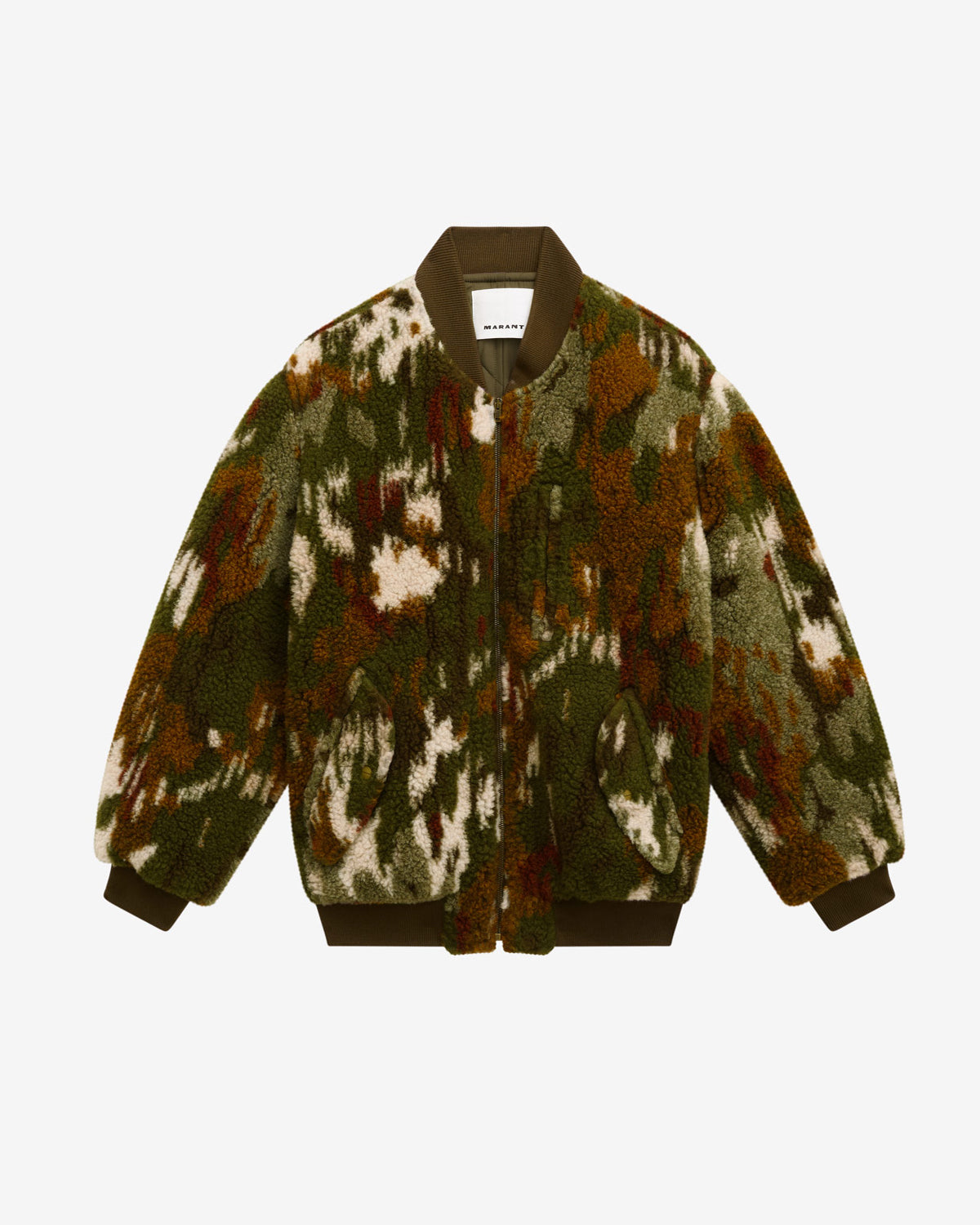 Ougos short printed bomber style coat - Khaki - Man - 5