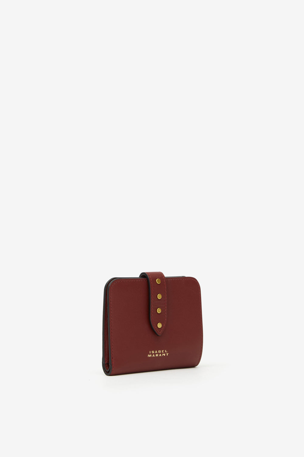 Portefeuille oskan en cuir à clous - Bordeaux - Woman - 4