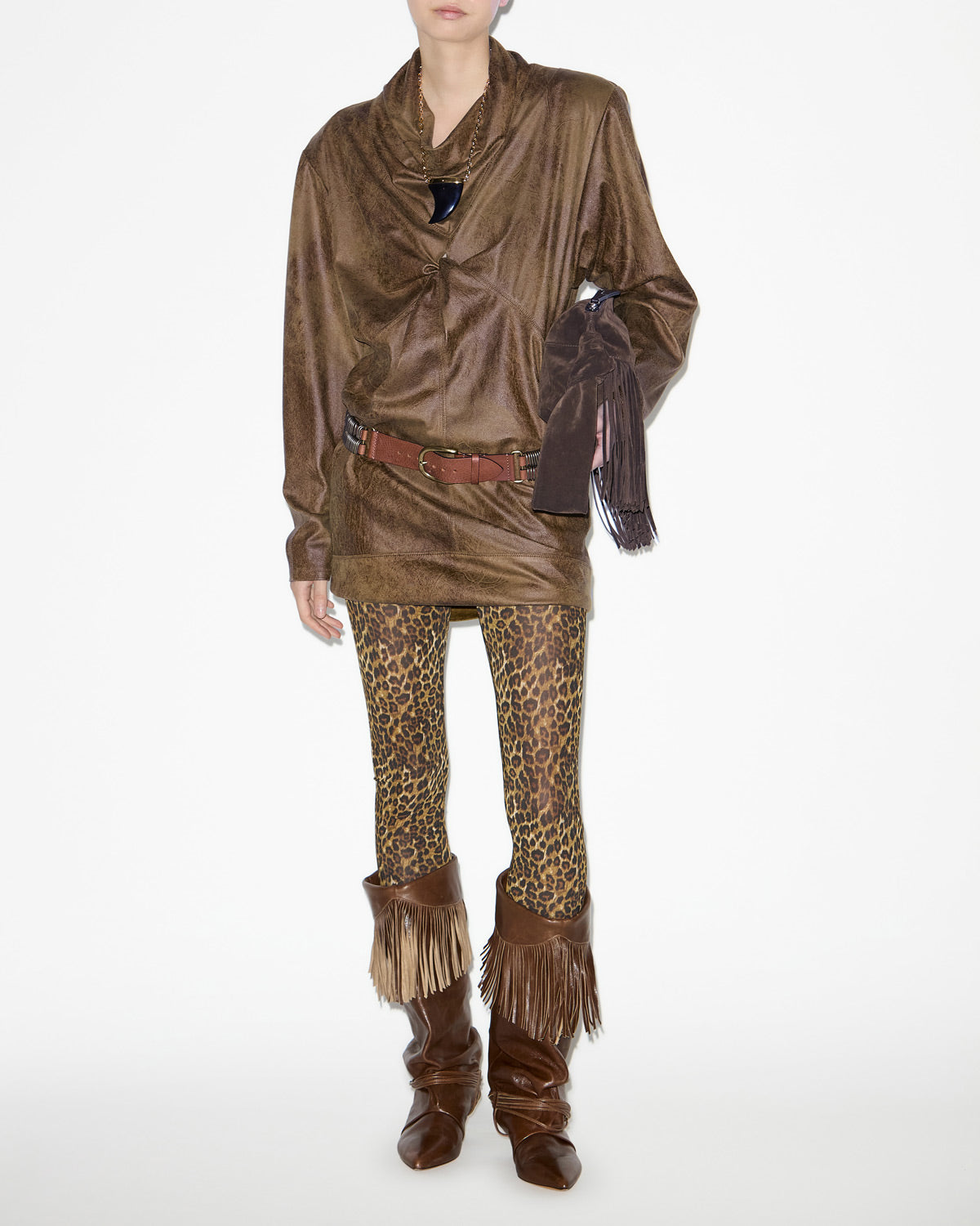 Joshua printed jersey leggings - Leopard - Woman - 1