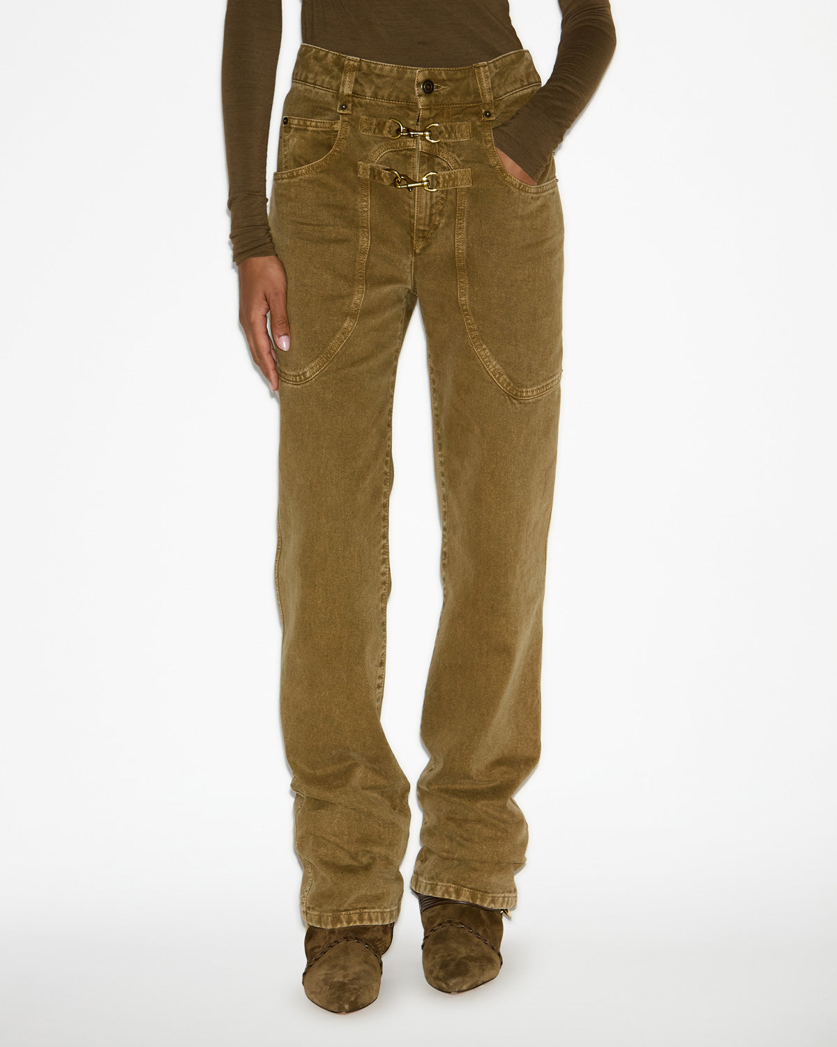 Pantaloni brinley Woman Bronzo 5