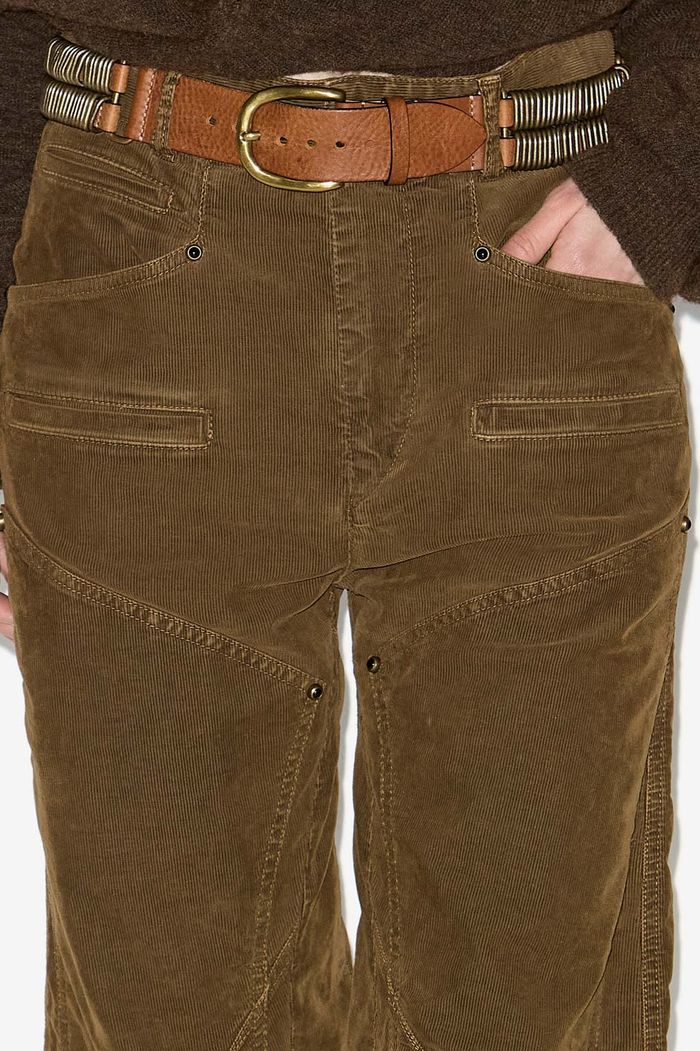 Pantalon emmy en velours côtelé - Kaki - Woman - 2